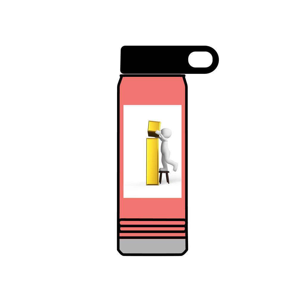 3D Figure Stacking Yellow Blocks Water Bottle | 20oz