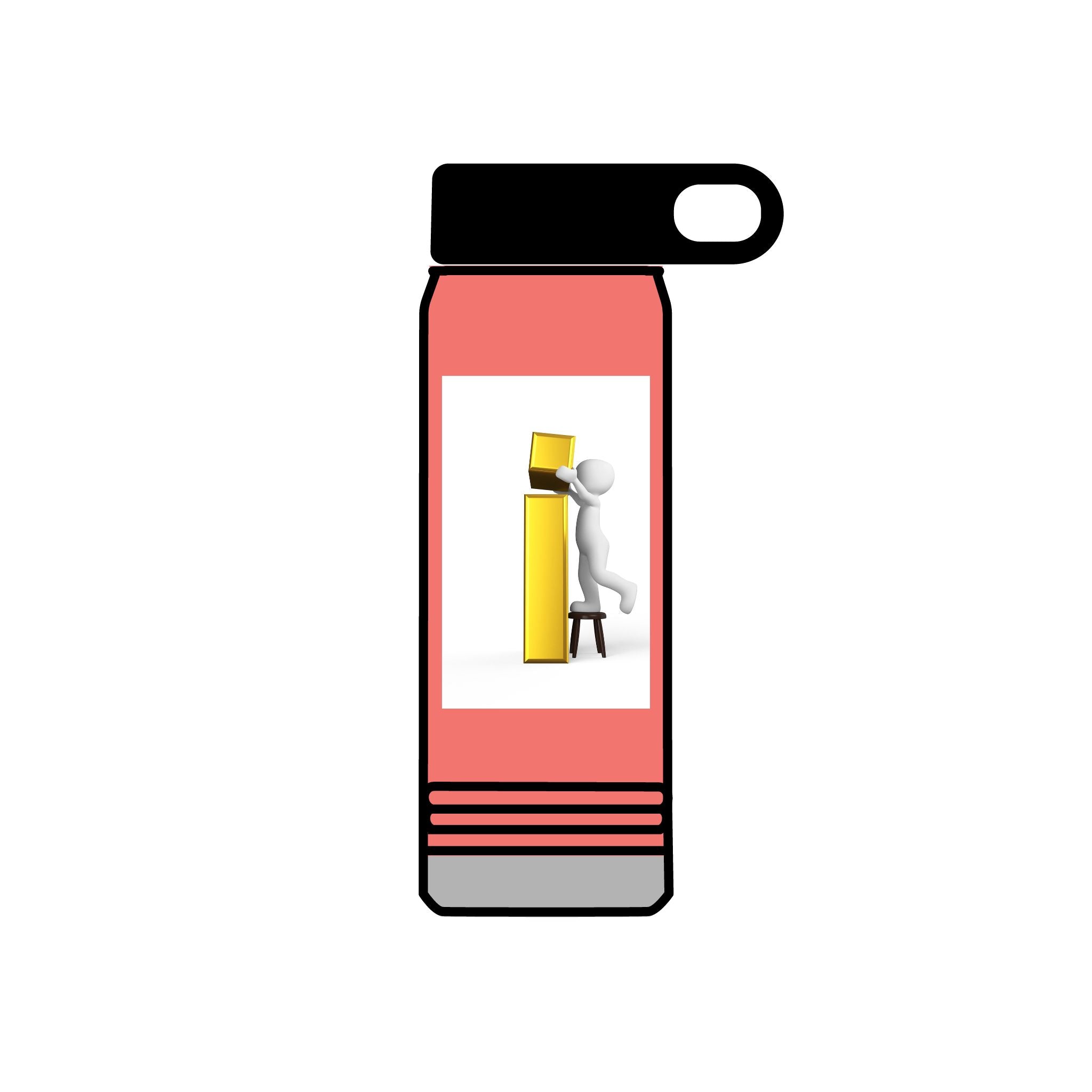 3D Figure Stacking Yellow Blocks Water Bottle | 20oz