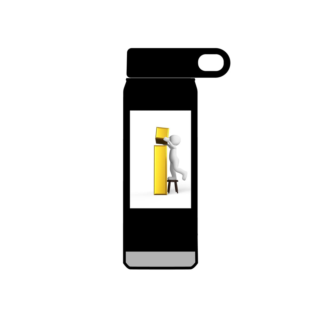 3D Figure Stacking Yellow Blocks Water Bottle | 20oz