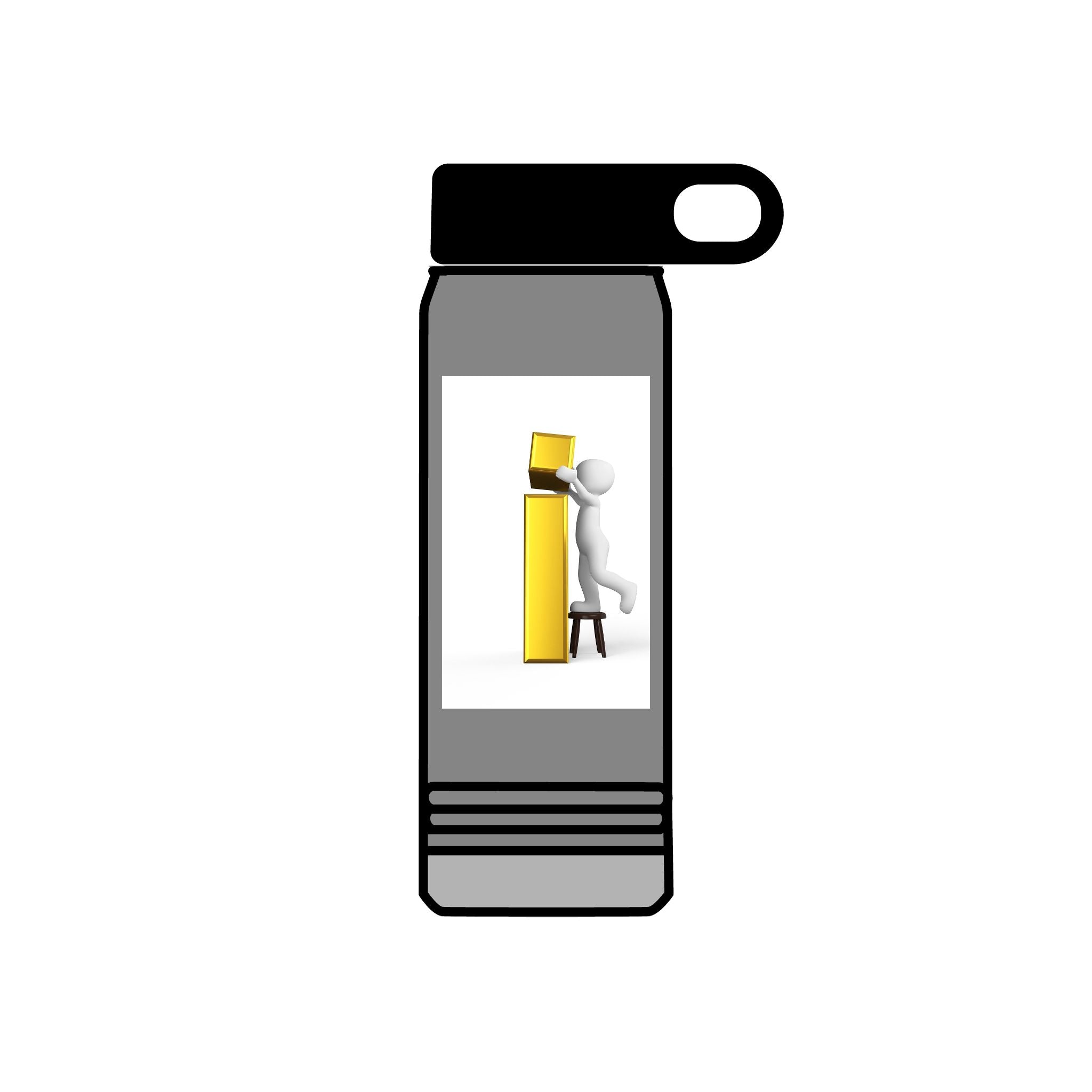 3D Figure Stacking Yellow Blocks Water Bottle | 20oz