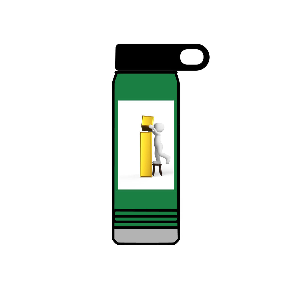 3D Figure Stacking Yellow Blocks Water Bottle | 20oz