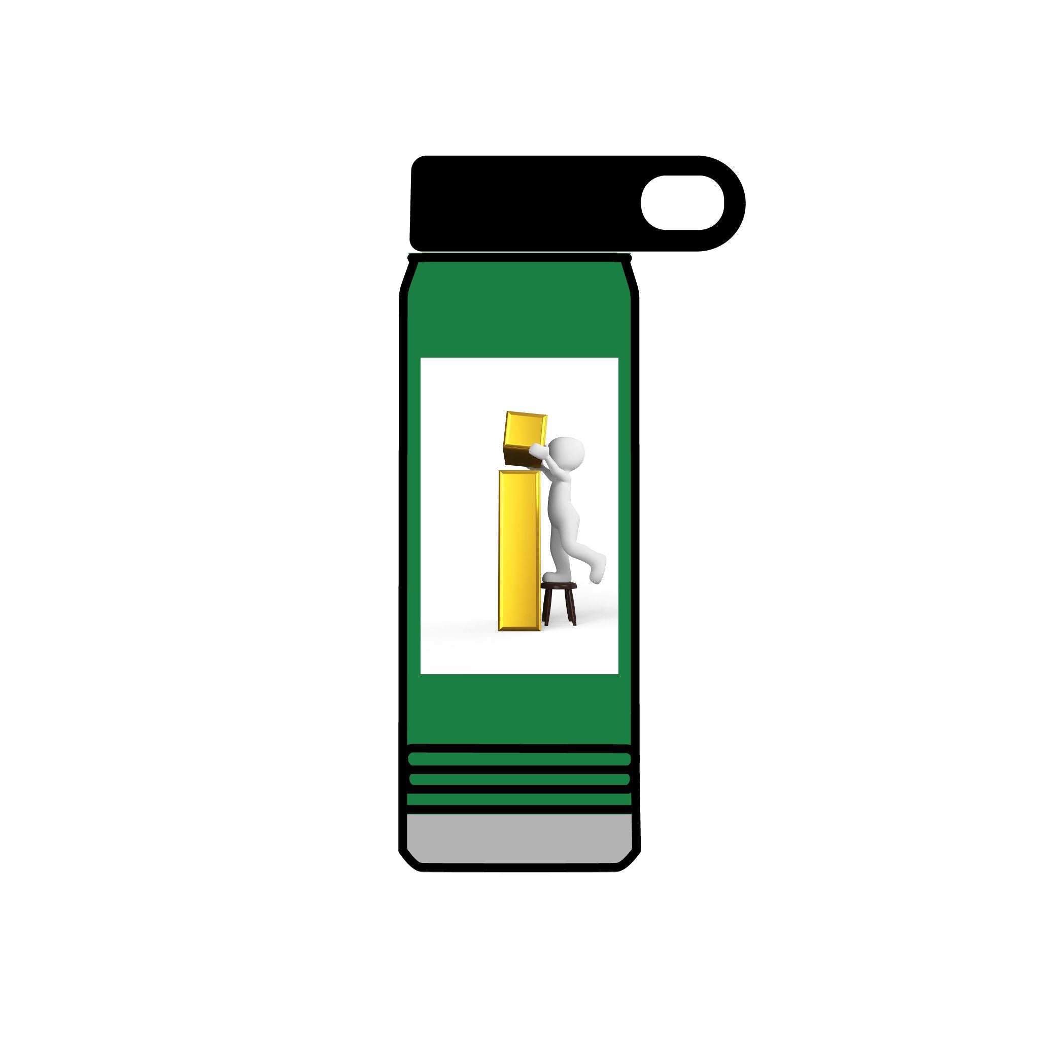 3D Figure Stacking Yellow Blocks Water Bottle | 20oz