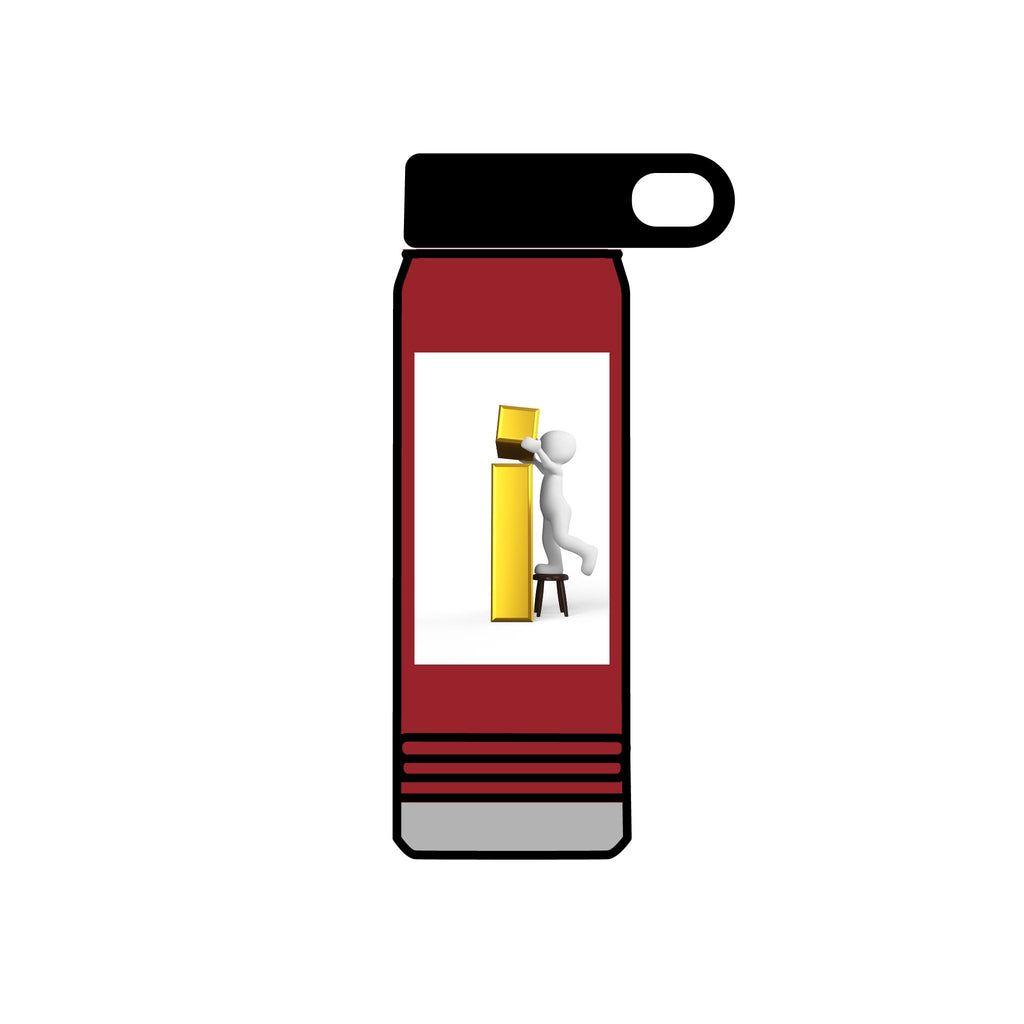 3D Figure Stacking Yellow Blocks Water Bottle | 20oz