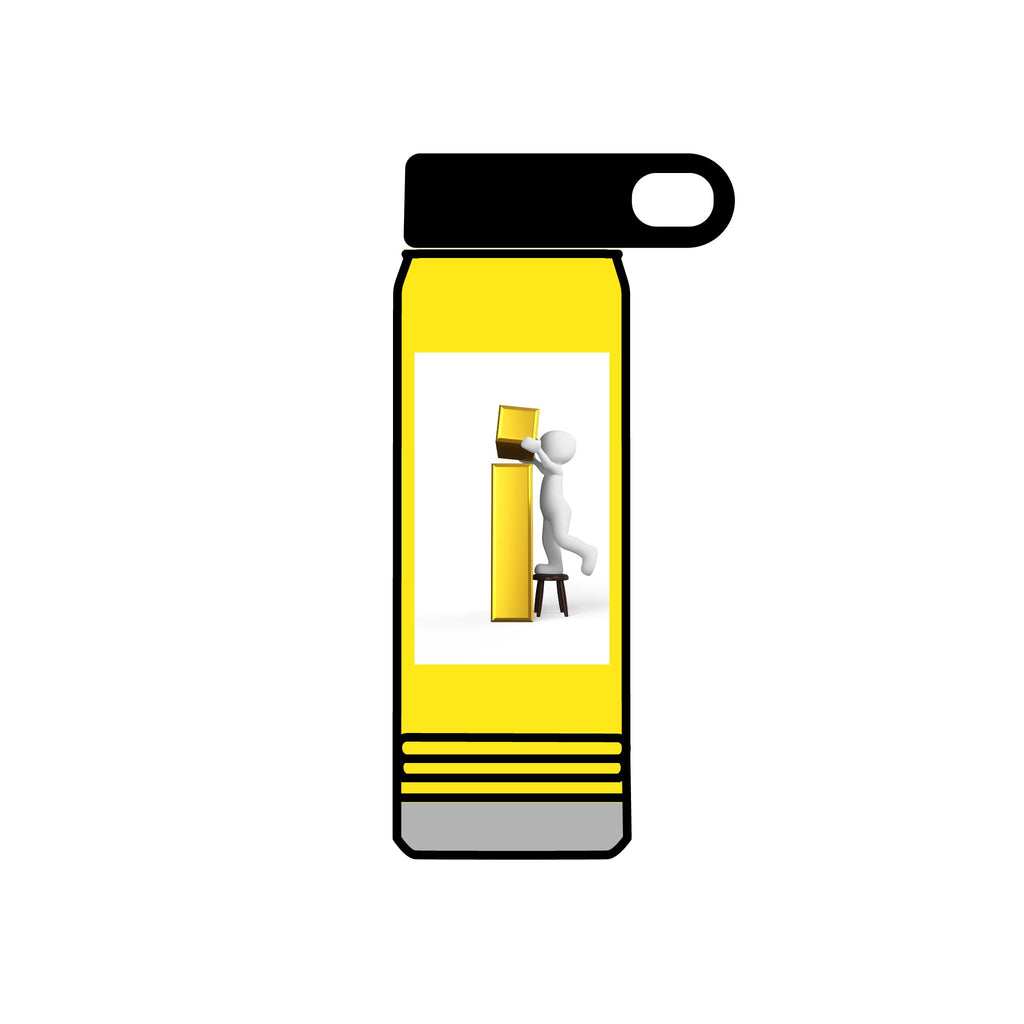 3D Figure Stacking Yellow Blocks Water Bottle | 20oz