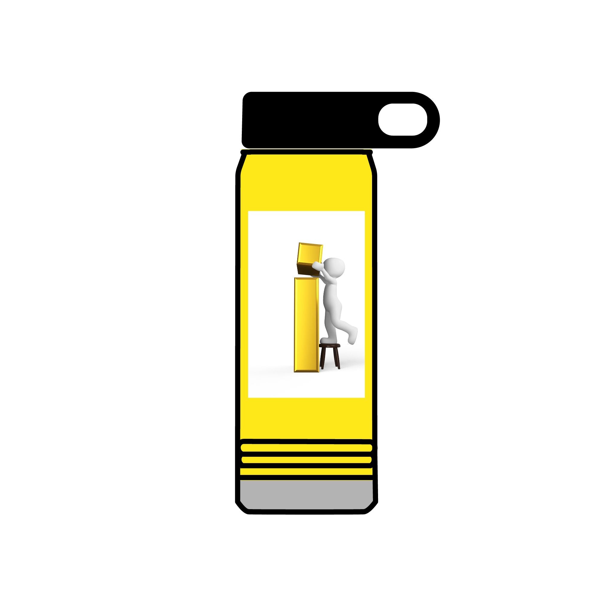 3D Figure Stacking Yellow Blocks Water Bottle | 20oz