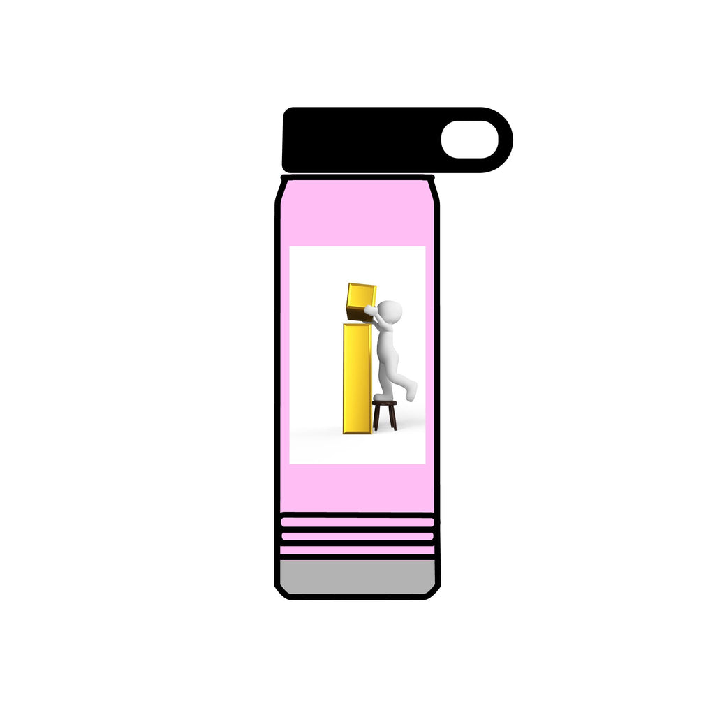 3D Figure Stacking Yellow Blocks Water Bottle | 20oz