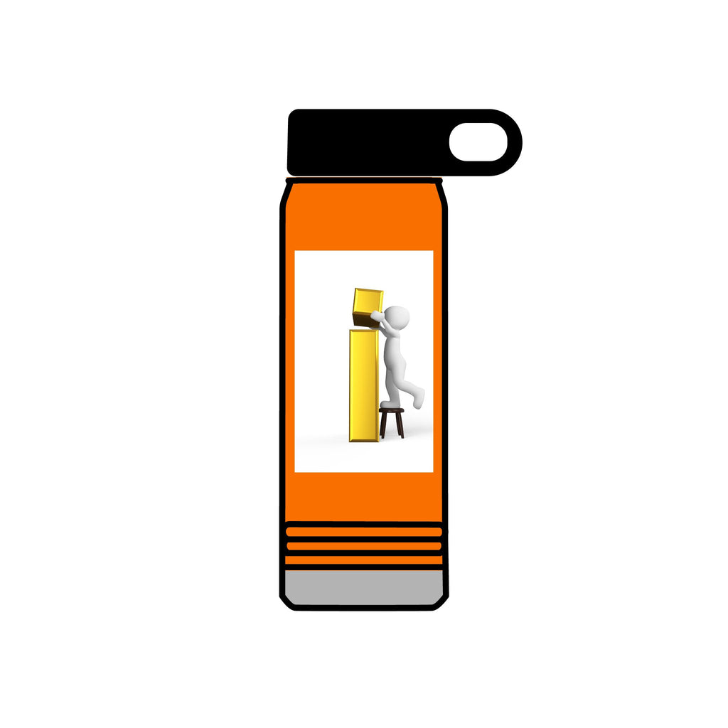 3D Figure Stacking Yellow Blocks Water Bottle | 20oz