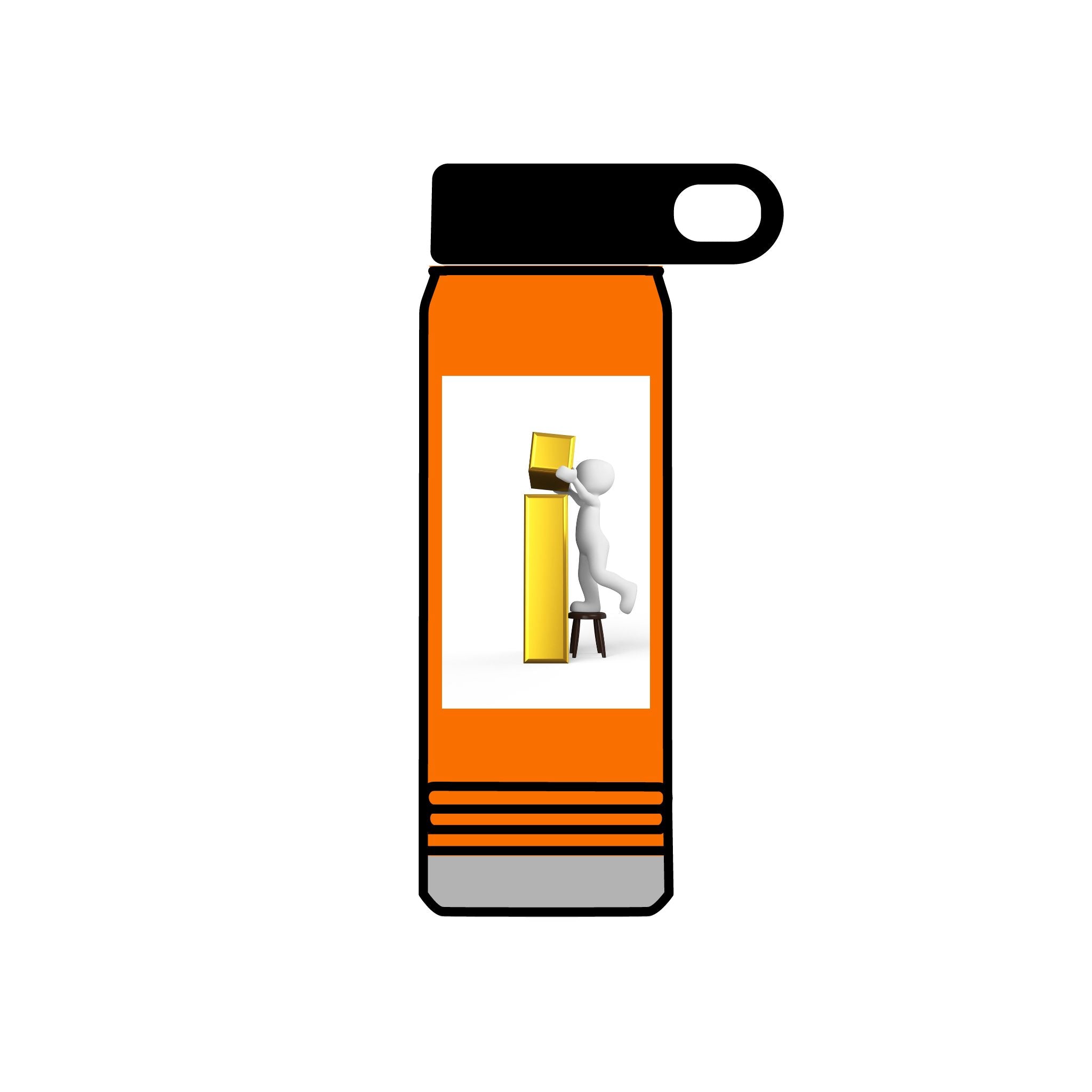 3D Figure Stacking Yellow Blocks Water Bottle | 20oz