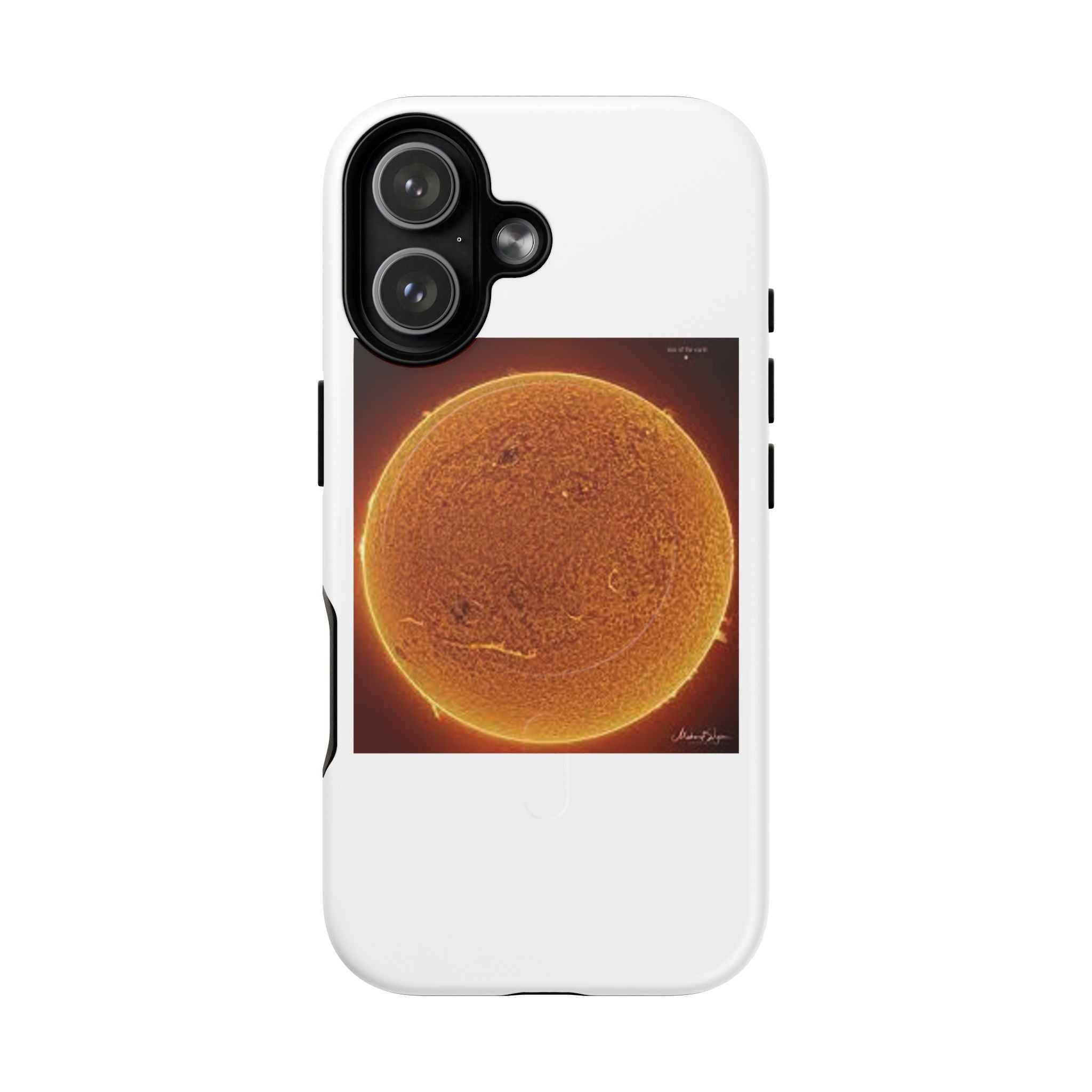 Coque de téléphone illustrée Disque Solaire | Coque magnétique résistante