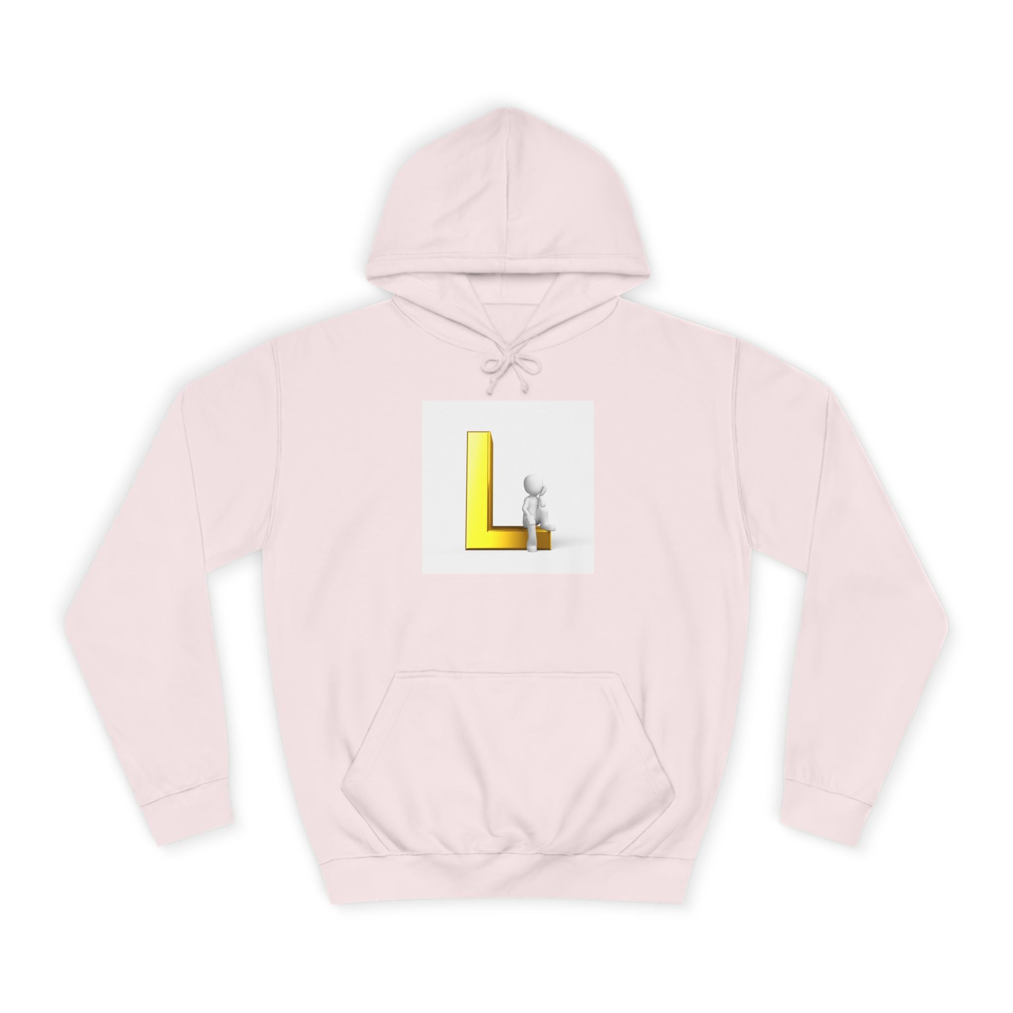 Sweat à capuche lettre L en 3D avec figurine | Sweat initial L