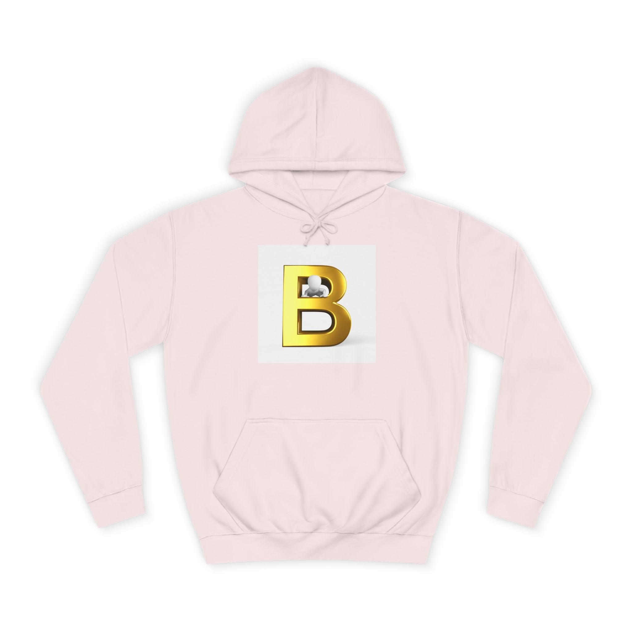 Gold Letter B Hoodie | Monogram Initial Sweatshirt