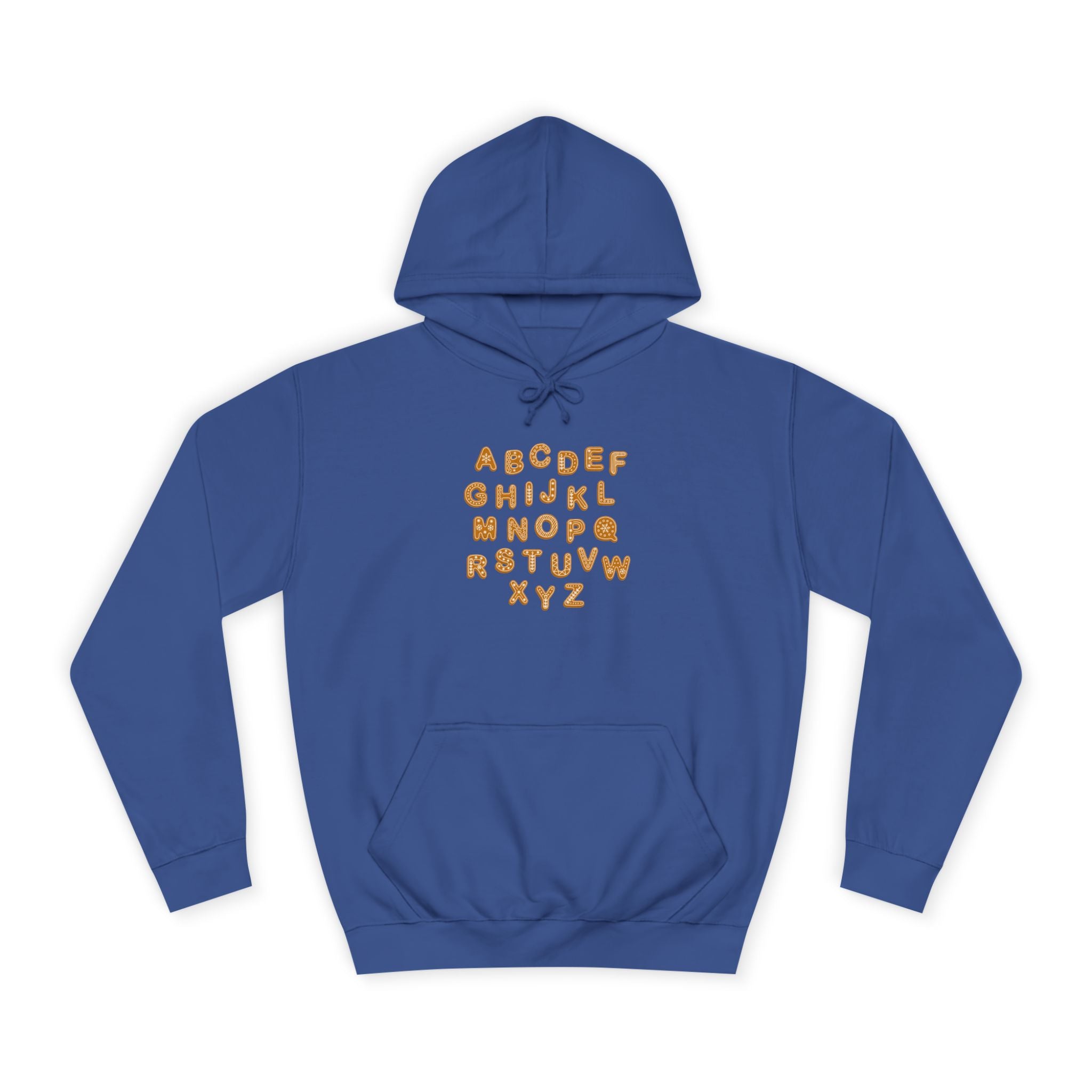 Sweat à capuche Alphabet Biscuits | Sweatshirt Lettres de A à Z Police Biscuits