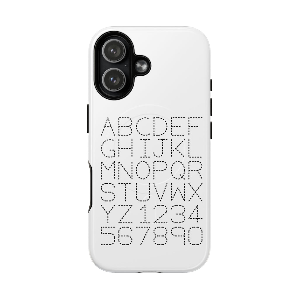 Dotted Alphabet Phone Case | Tough Magnetic Case