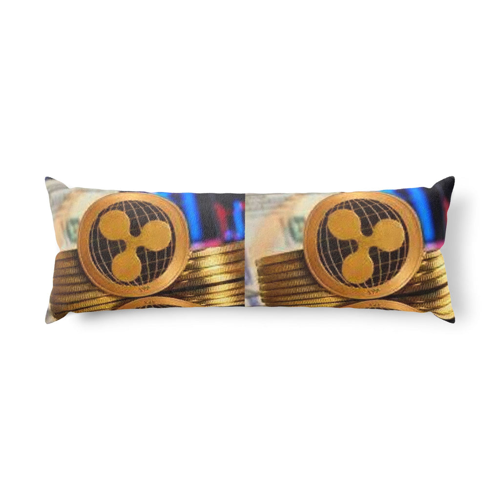 Ripple Crypto Coin print Body Pillow | Ripple XRP design, digital currency decor