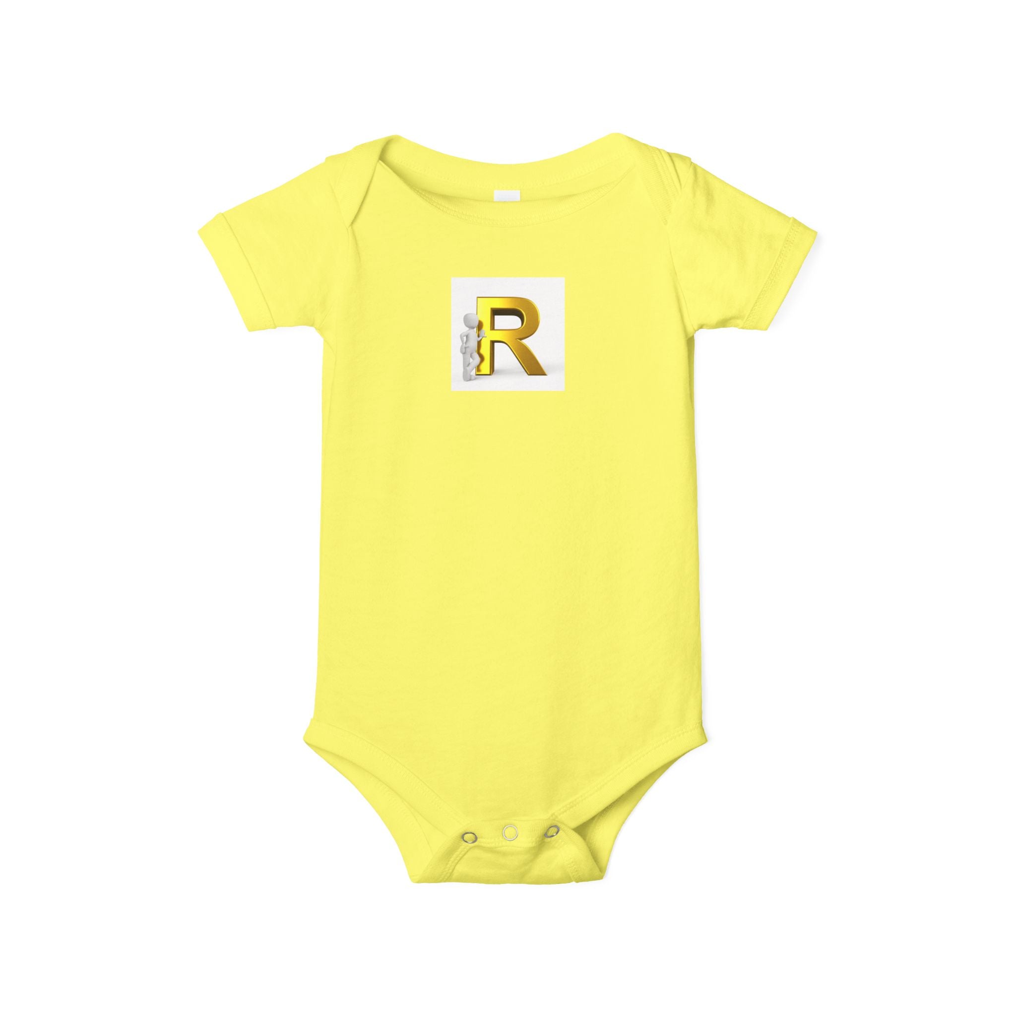 Body pour bébé avec monogramme R doré | Body bébé
