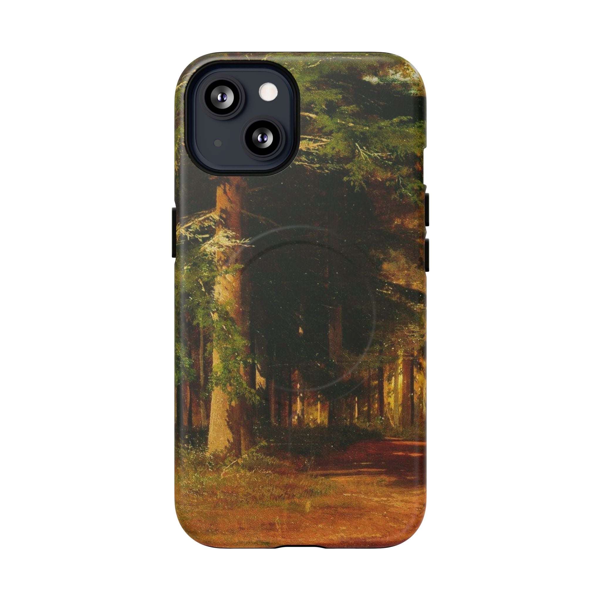 Coque de téléphone Chemin forestier d'automne | Coque magnétique robuste, illustration de paysage d'automne