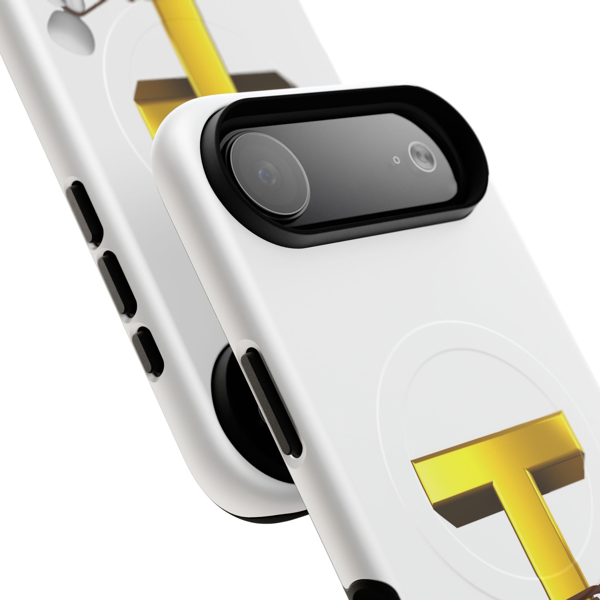 Gold Letter T with Tugging Figure phone case | Magnetic Tough Case
