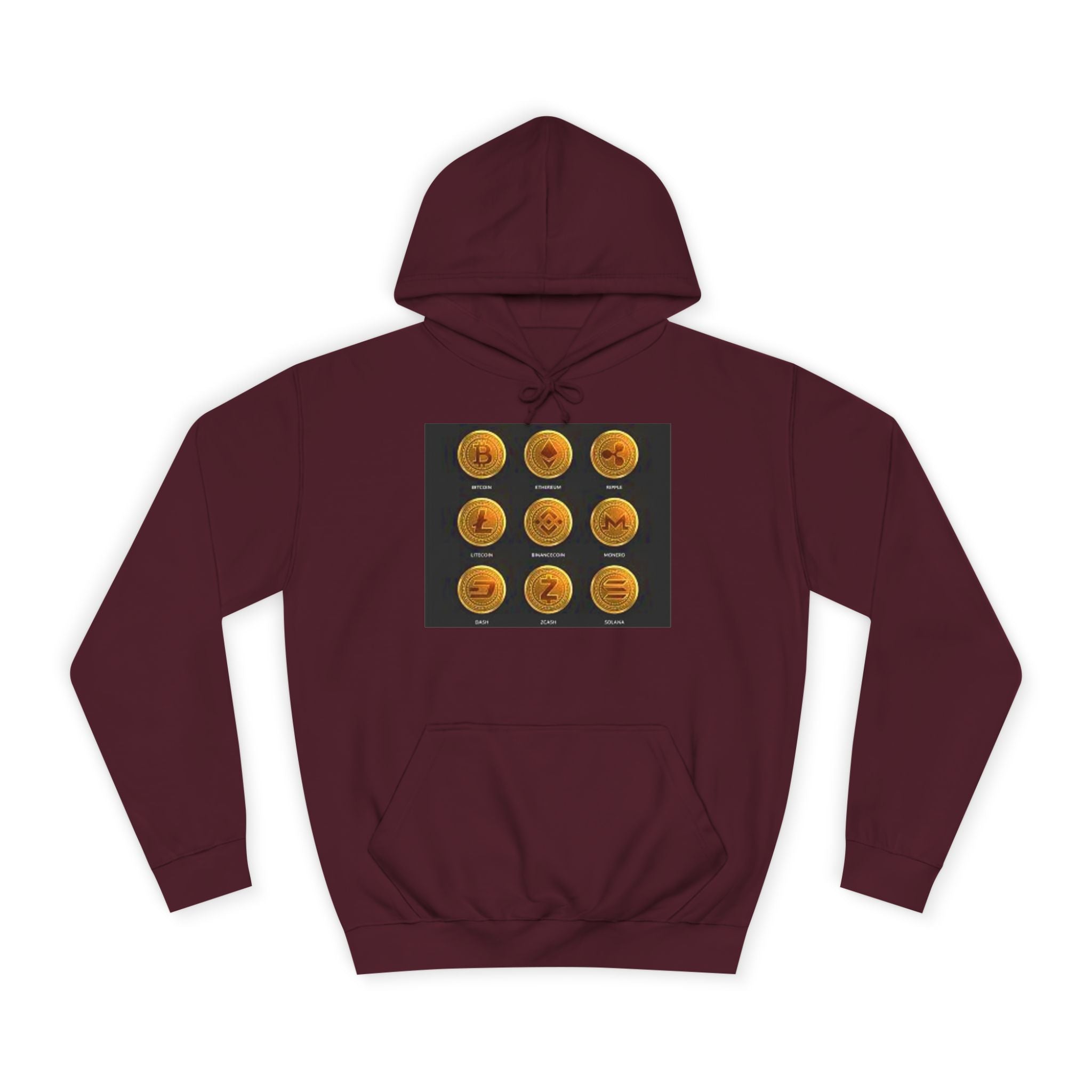 Sweat à capuche icônes de crypto-monnaies | Bitcoin Ethereum Litecoin Ripple Doge Zcash Monero