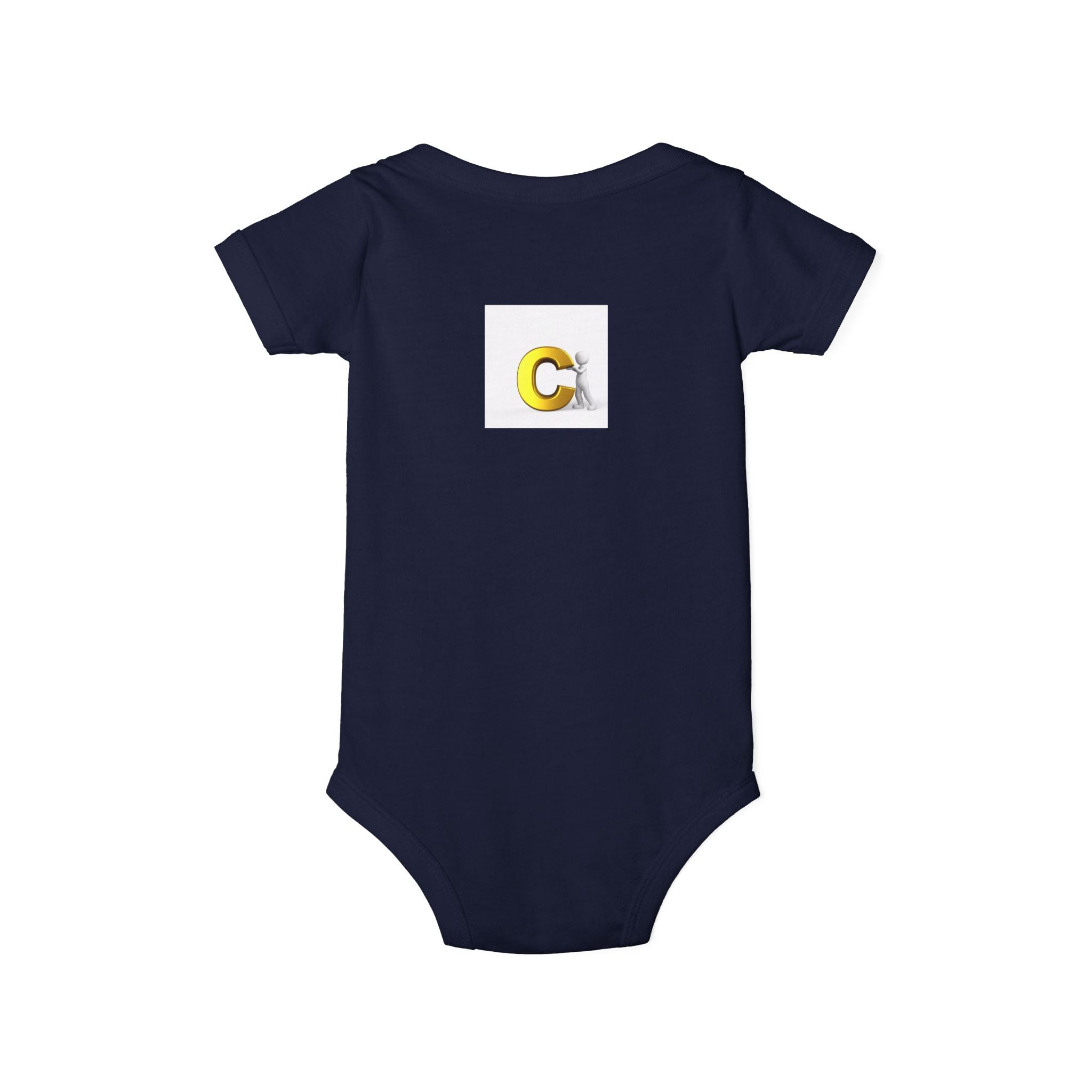 Letter C Chick Infant Onesie | Baby Monogram Initial Bodysuit