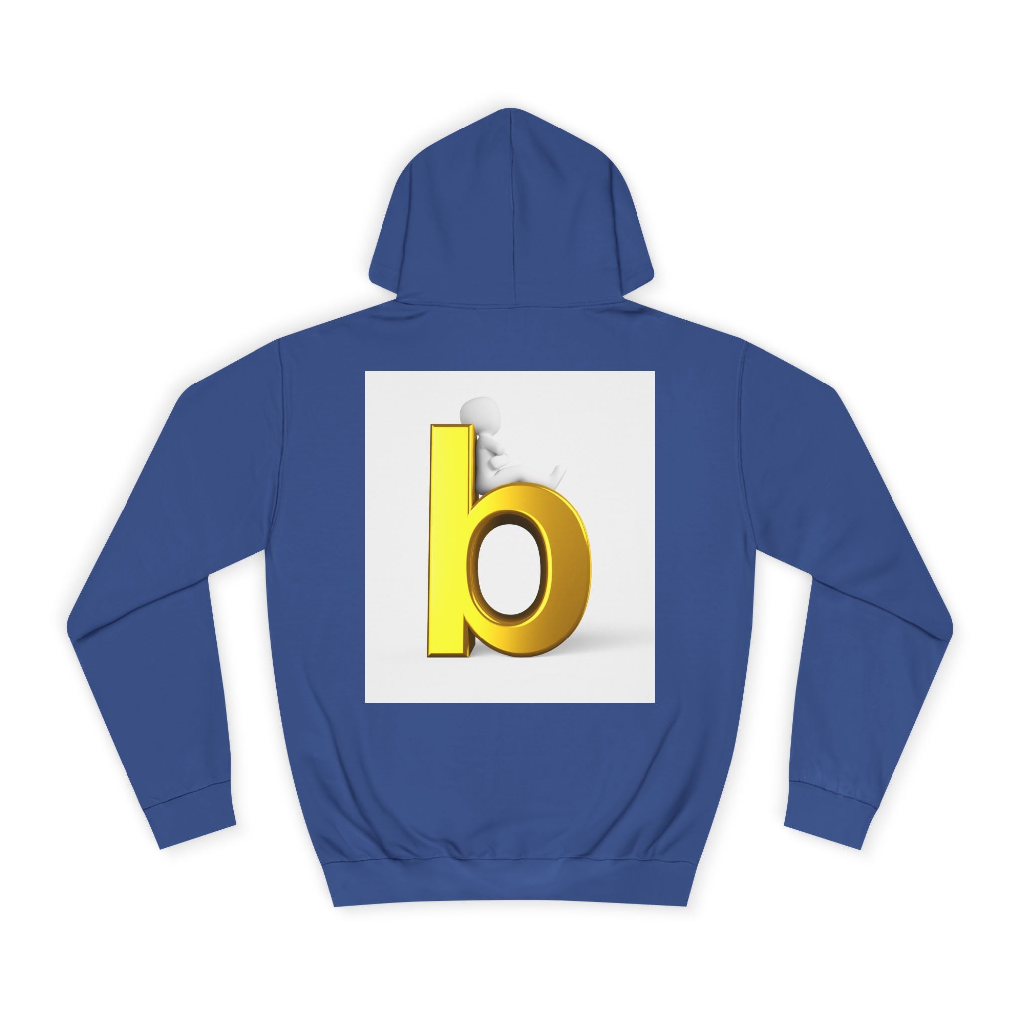 Yellow 3D Letter b Hoodie | Minimal Monogram Initial Sweatshirt