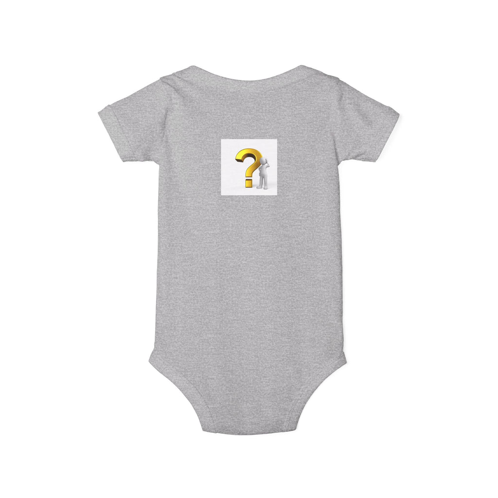 Gold Question Mark Design Infant Onesie | Curious Baby Bodysuit