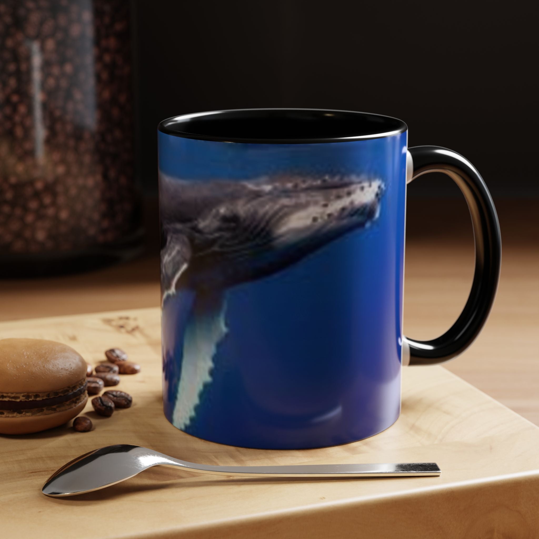 Humpback Whale Ocean Photo Accent Coffee Mug | Whale Lover Mug