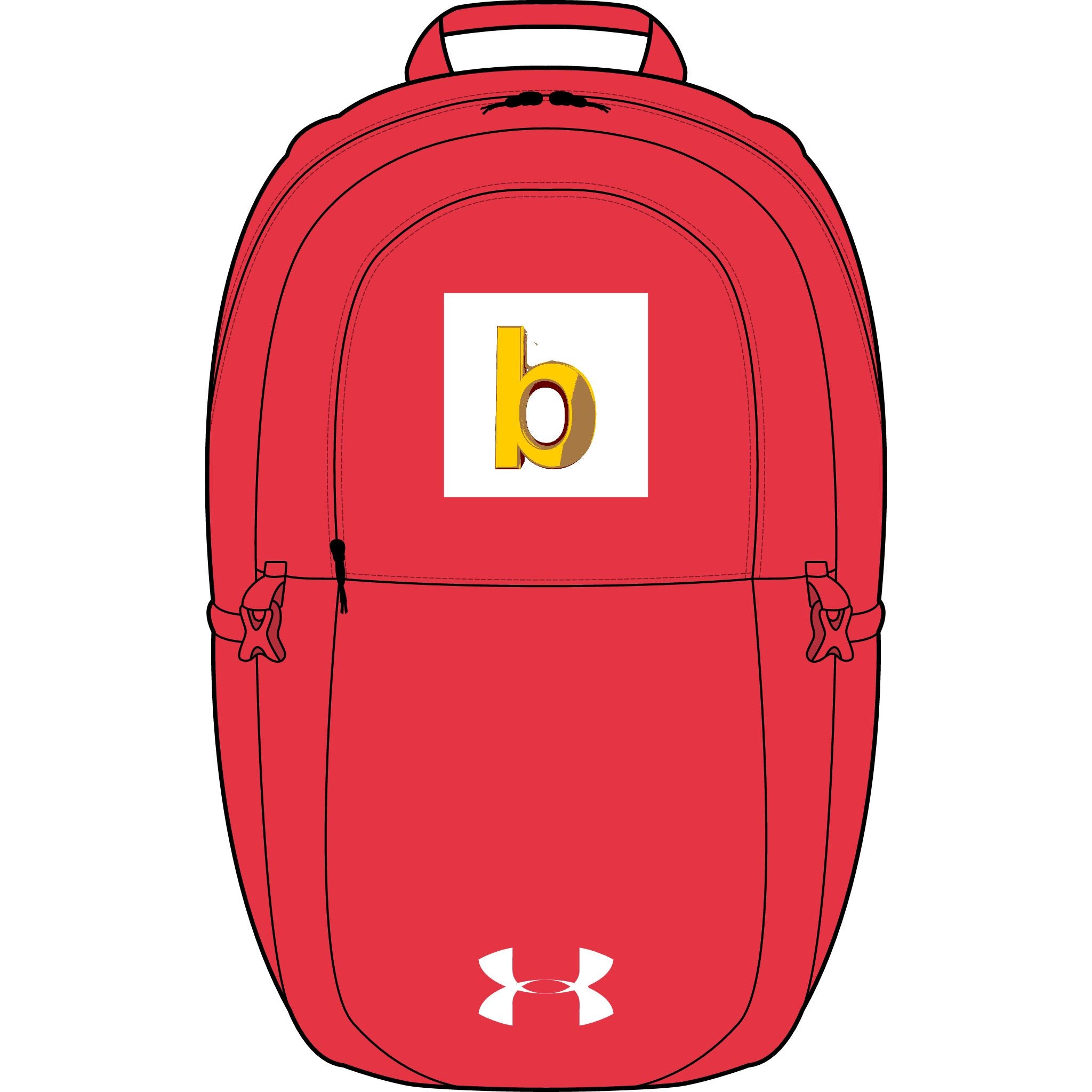 Gelber Rucksack mit Stickerei Buchstabe B | Under Armour All Sport Rucksack