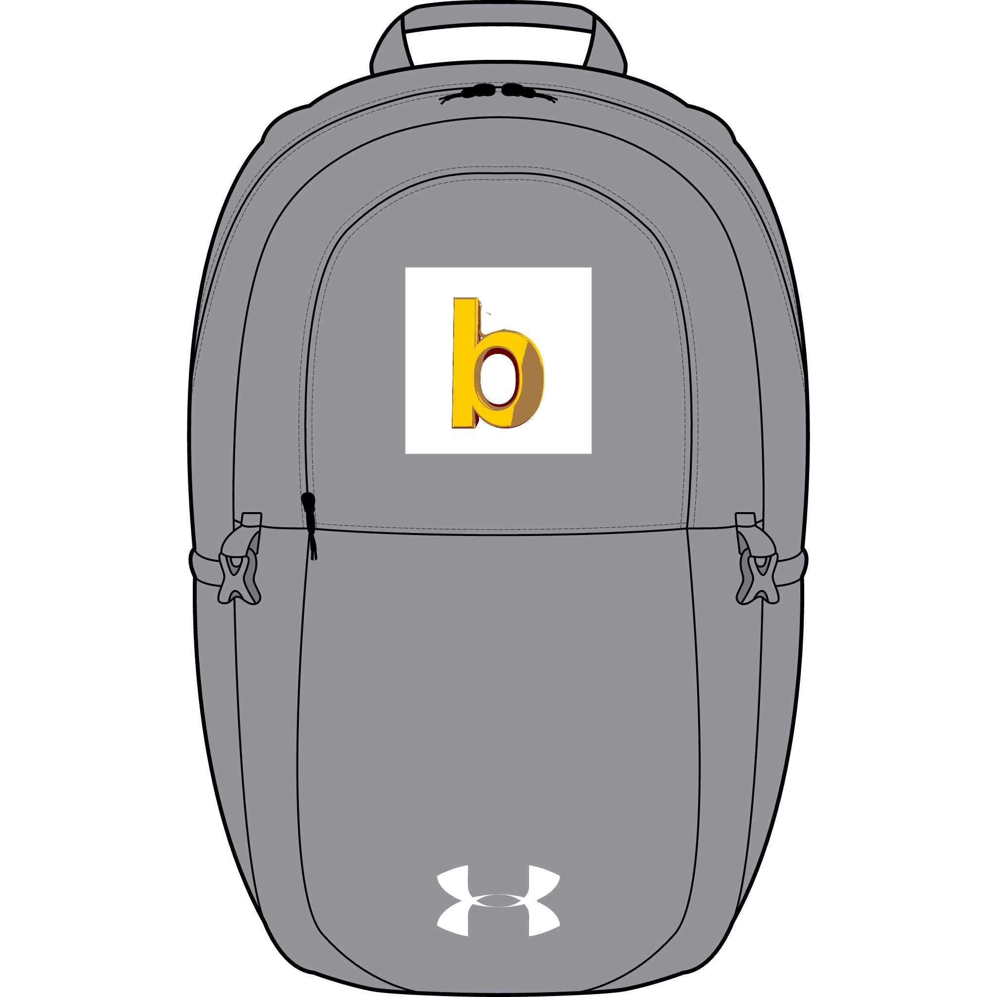 Gelber Rucksack mit Stickerei Buchstabe B | Under Armour All Sport Rucksack