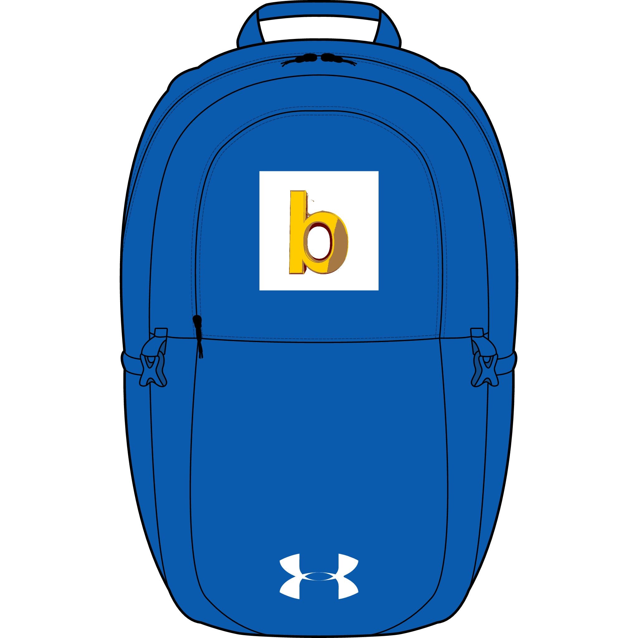 Gelber Rucksack mit Stickerei Buchstabe B | Under Armour All Sport Rucksack