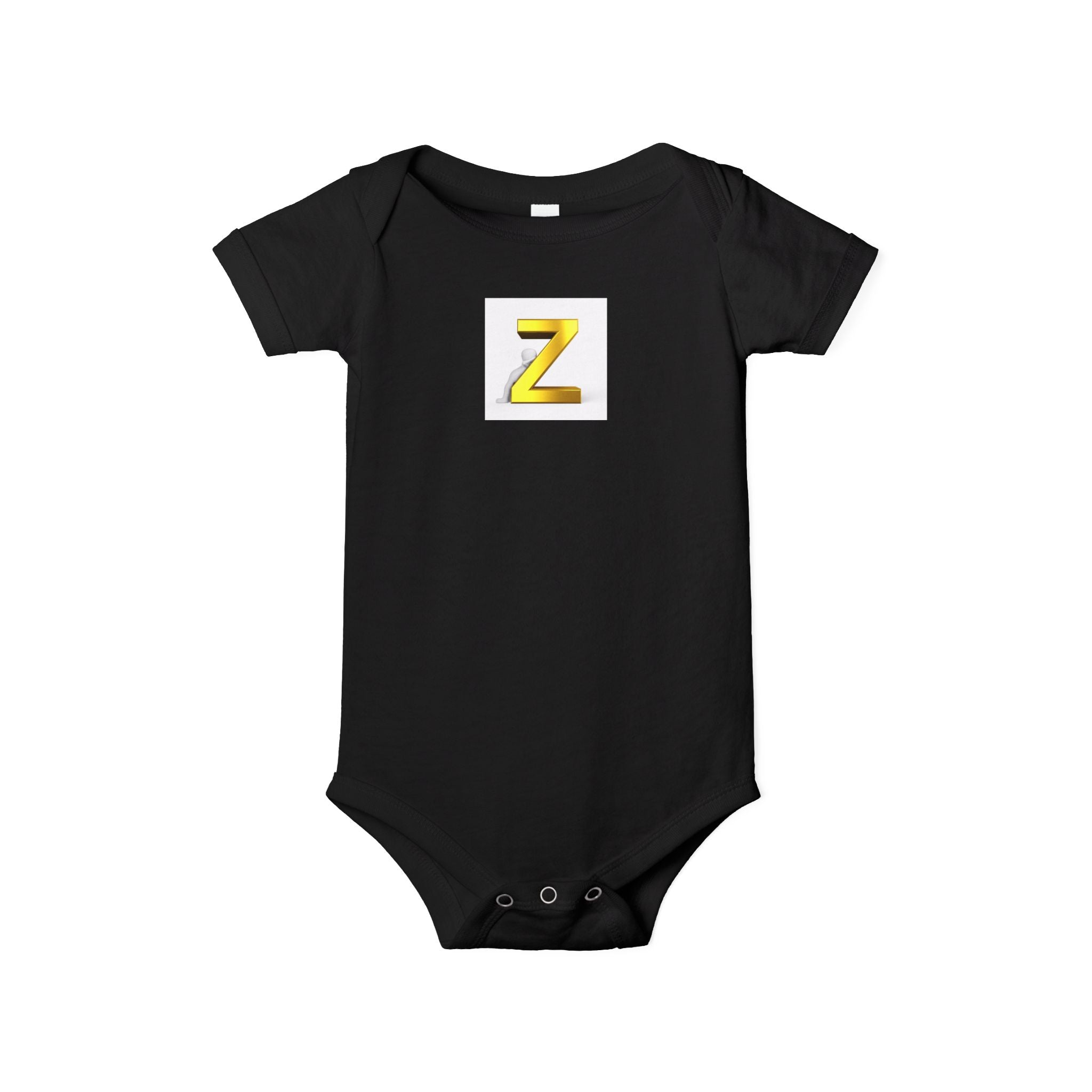 Body pour bébé avec lettre Z dorée | Body monogramme pour bébé