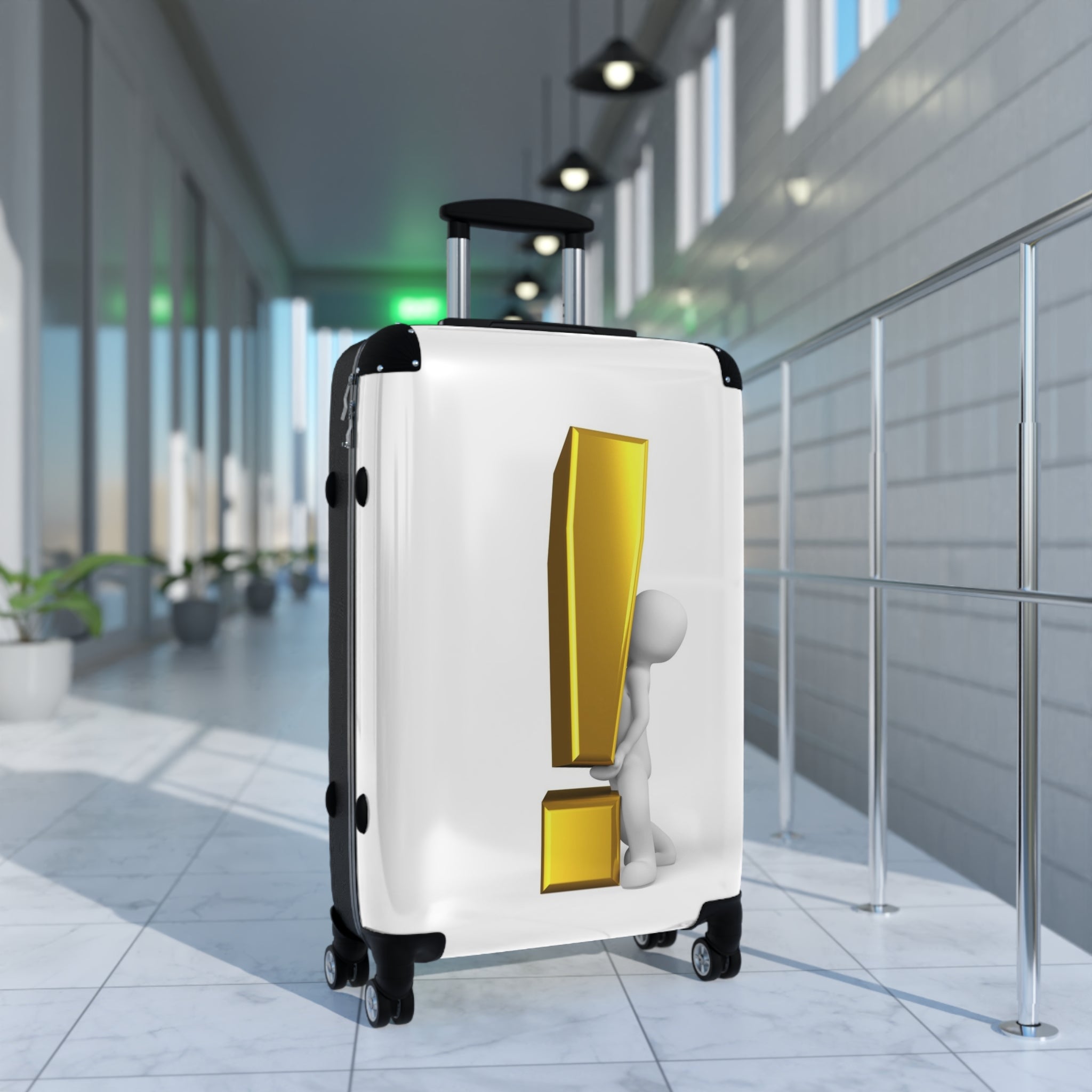 3D Exclamation Mark Figure Suitcase | Hard Shell Luggage