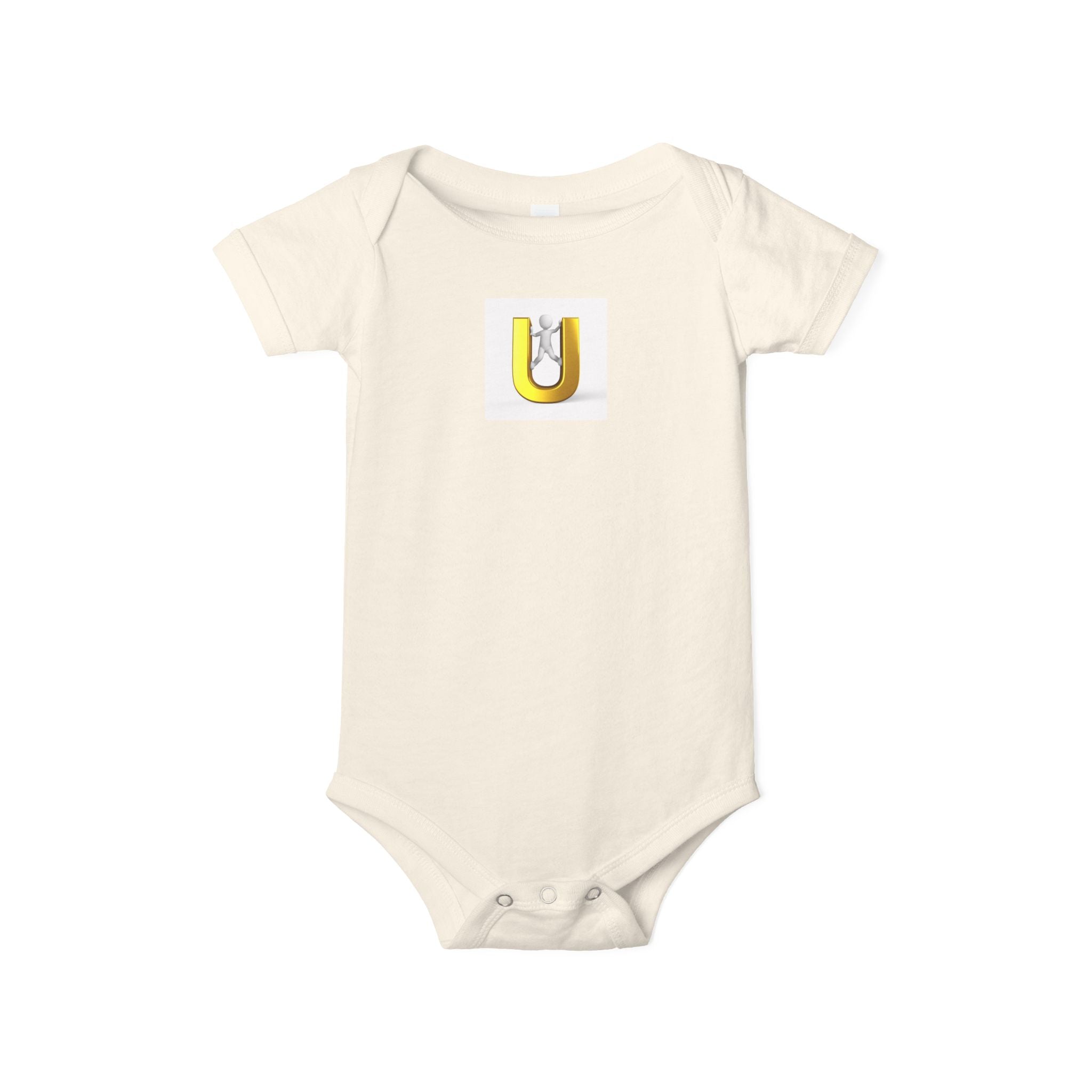 Grenouillère Lettre U Jaune | Body Bébé