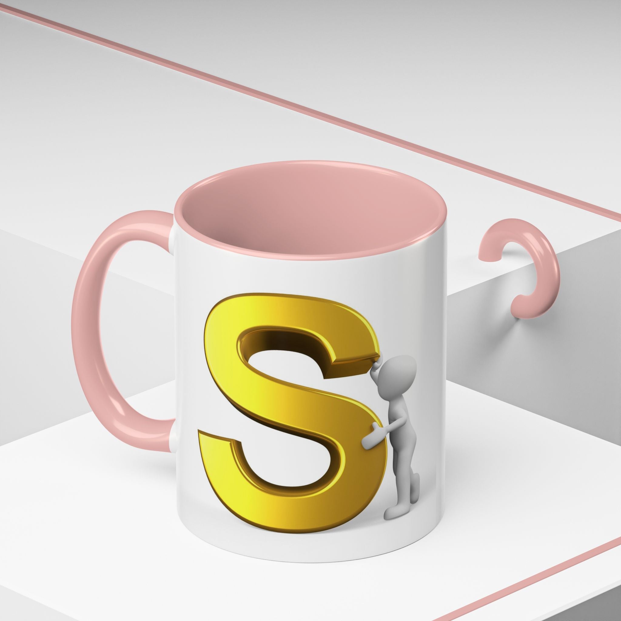Gold Letter S Initial Mug | Accent Coffee Mug