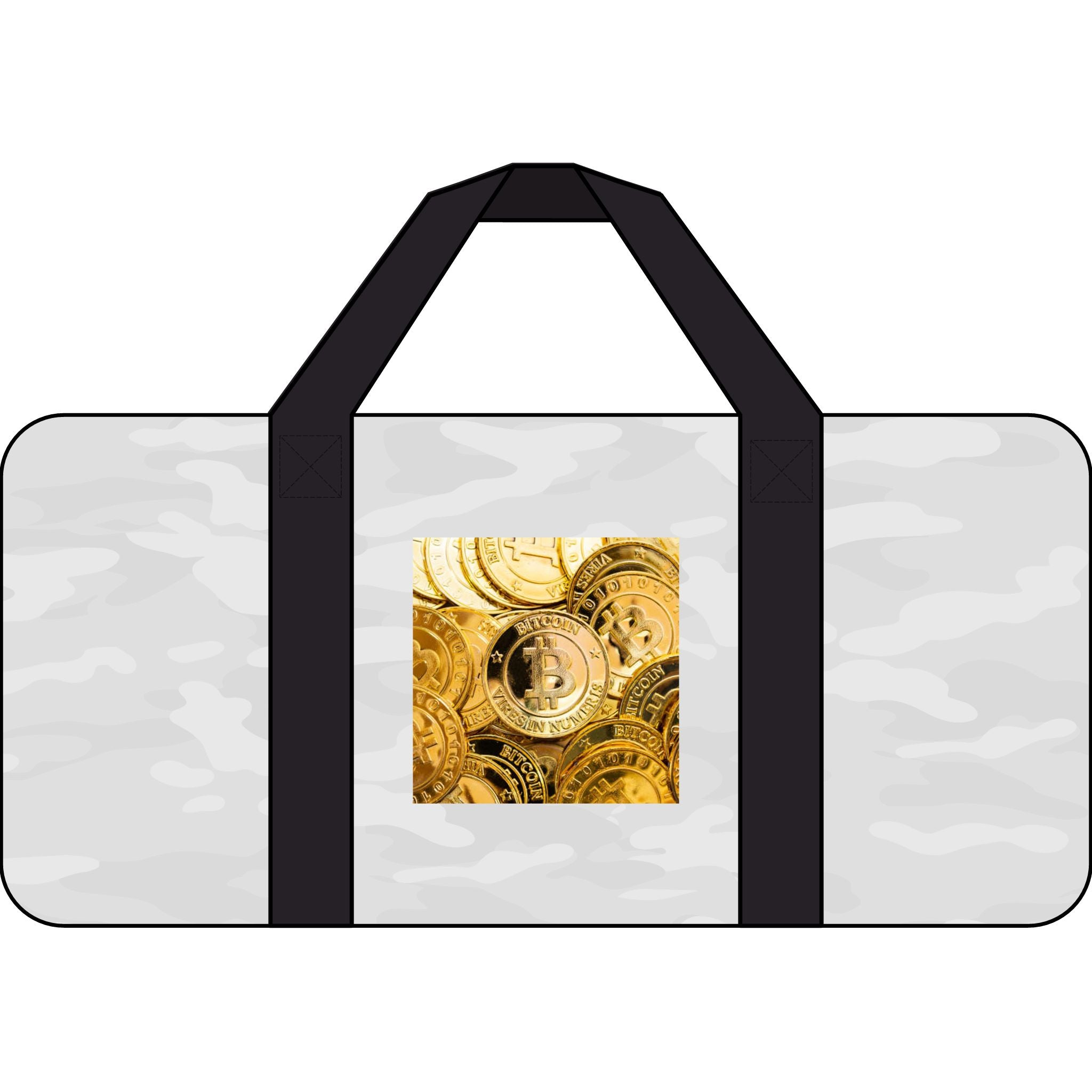 Sac de voyage polochon Bitcoin Stack Tripper | Sangle à damiers, option camouflage