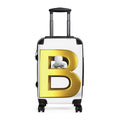 Gold Letter B Monogram Suitcase | Initial Luggage Cover