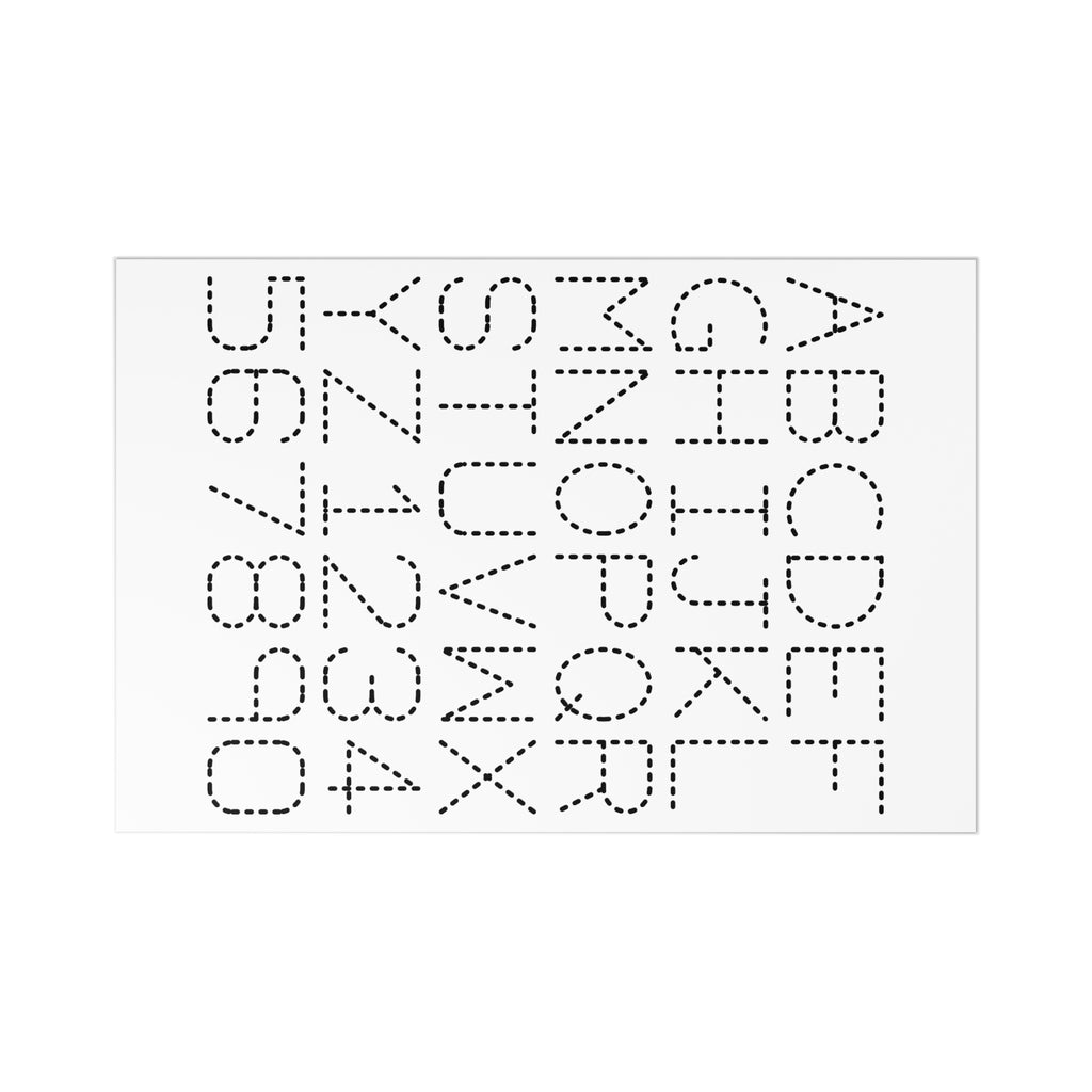 Dotted Trace Alphabet and Numbers Postcards