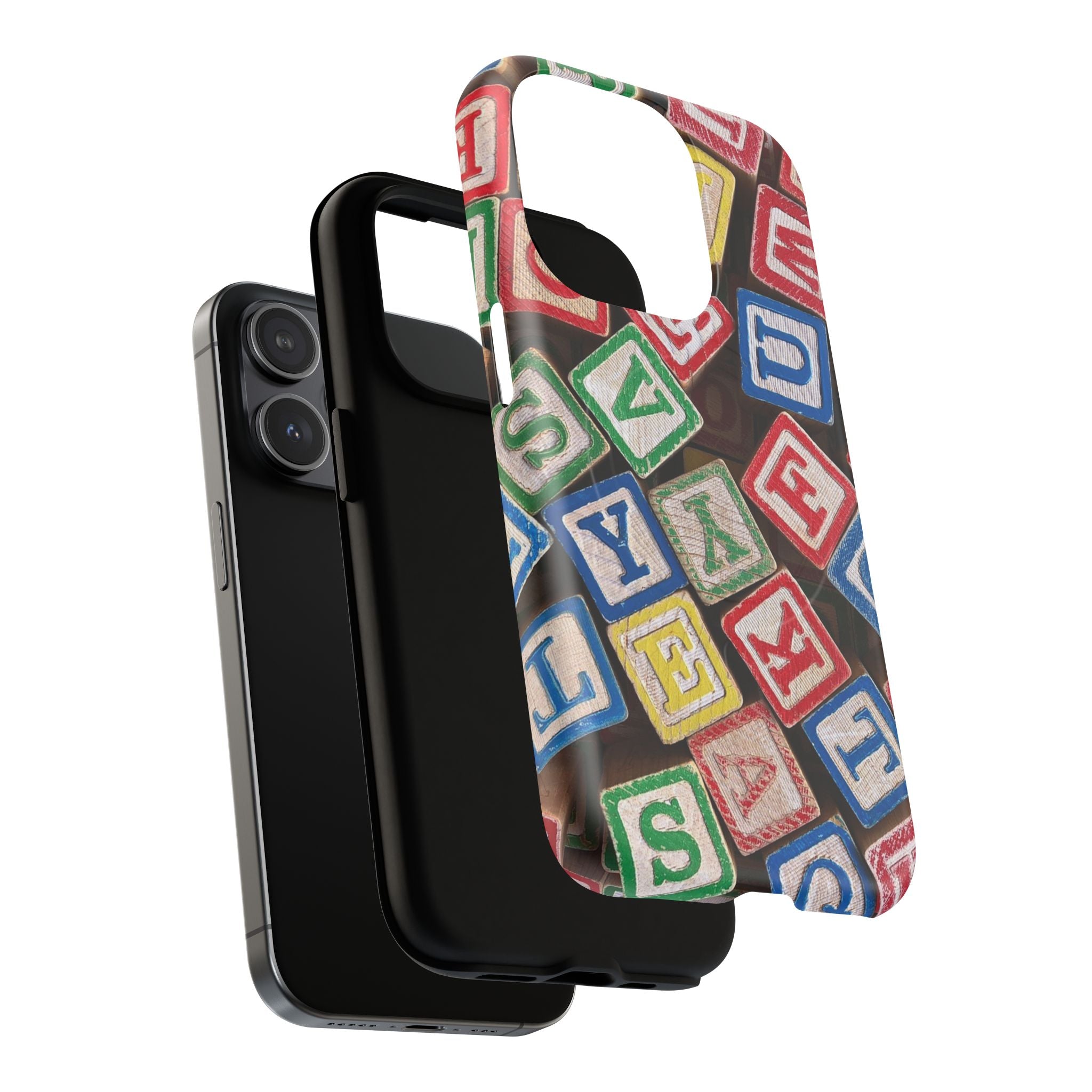 Vintage Alphabet Blocks Phone Case | Tough Magnetic Case