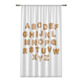 Gingerbread Alphabet Window Curtain | Kids Kitchen Playroom Decor