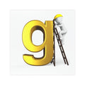 Yellow Letter G Construction Worker Car Magnet
