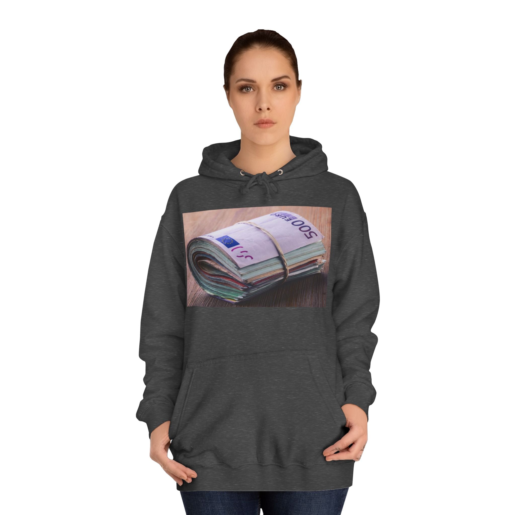 Rolled Currency Stack Hoodie | Money Print, Cash Bundle