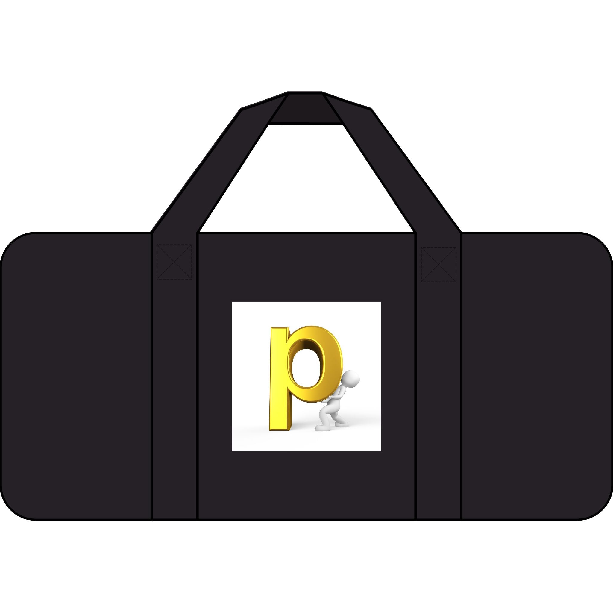 Yellow 'p' Logo Tripper Duffel Bag | Checker Strap or Black Camo