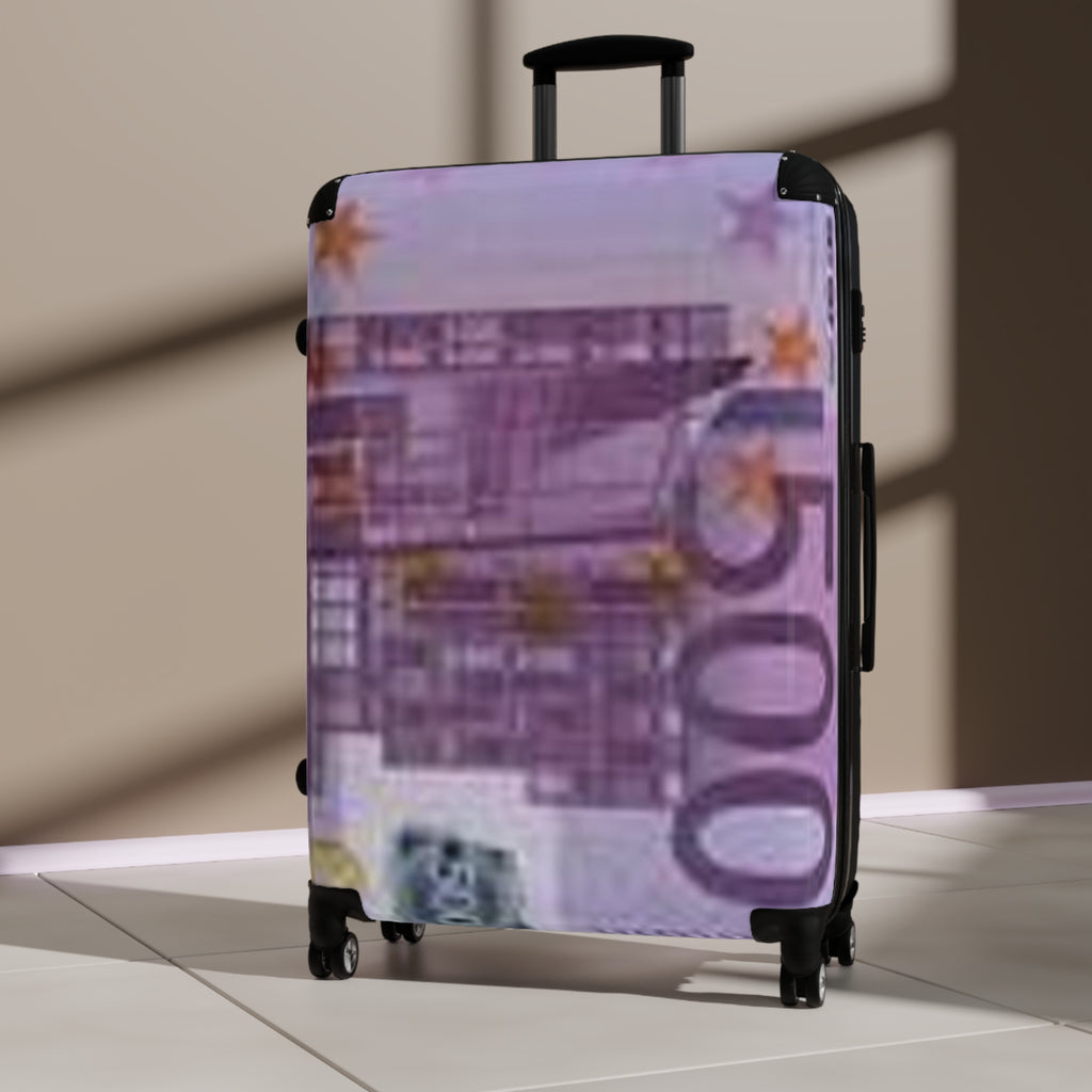 Euro Banknote Suitcase | Money Print Luggage