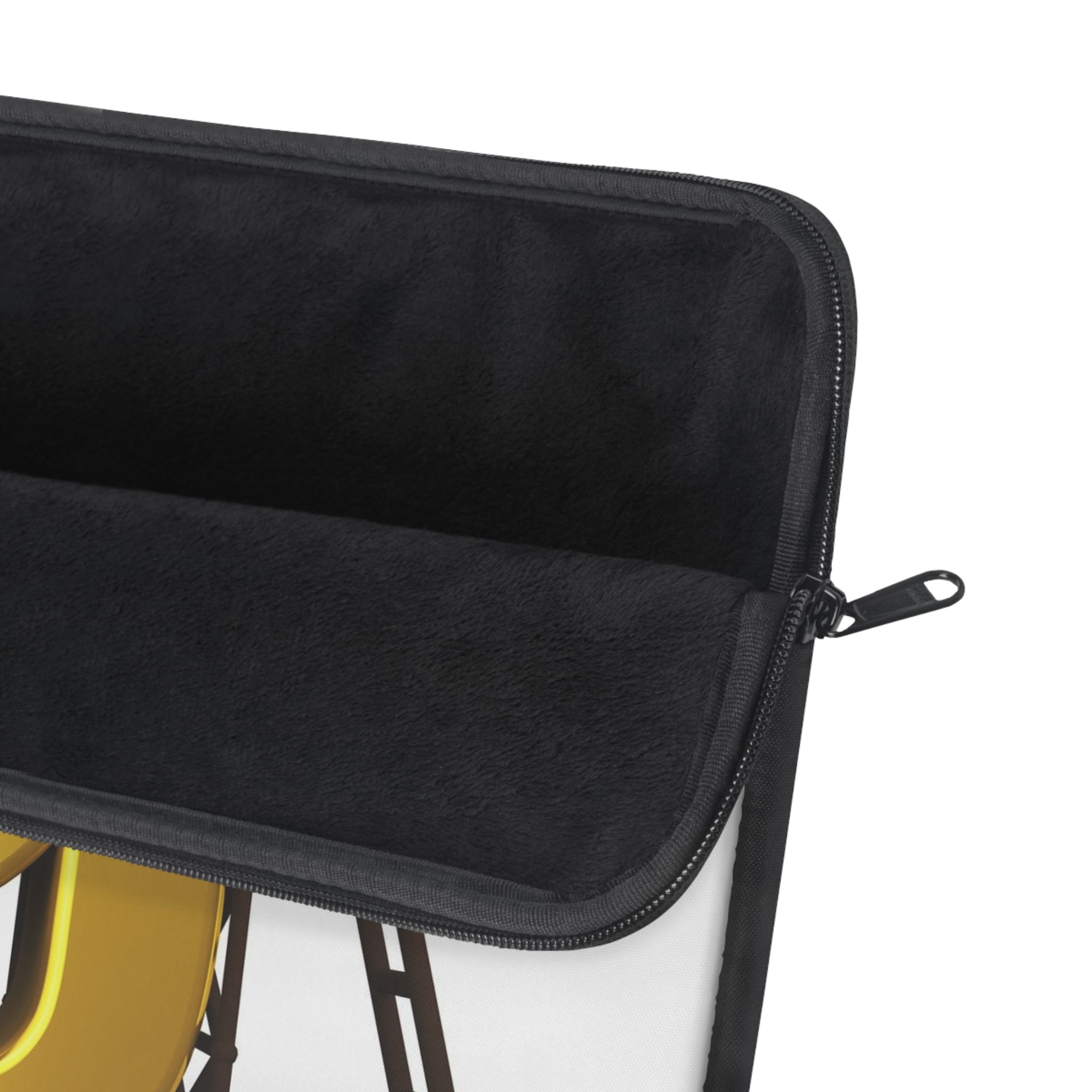 Golden Letter G with Worker Laptop Sleeve | Monogram Initial Tech Case