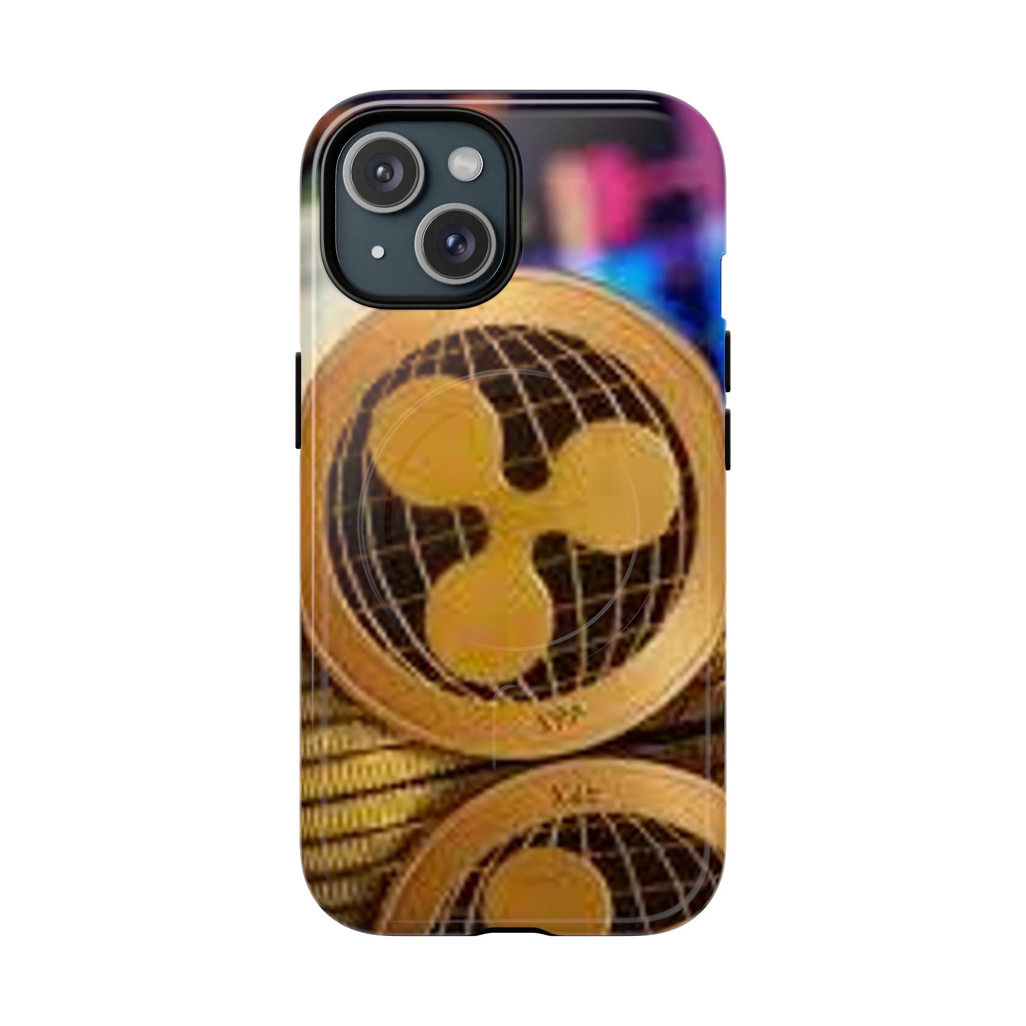 Coque de protection rigide magnétique design Ripple Coin | Coque de téléphone Crypto Ripple
