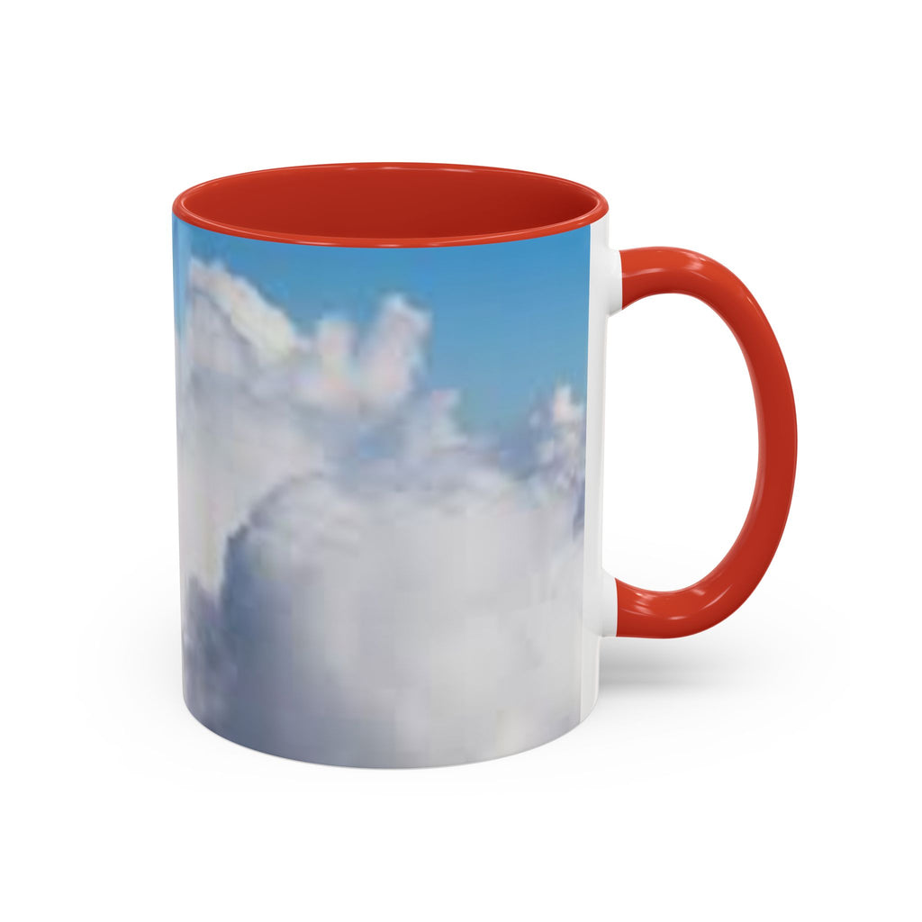 Blue Sky Clouds Accent Coffee Mug | 11oz 15oz