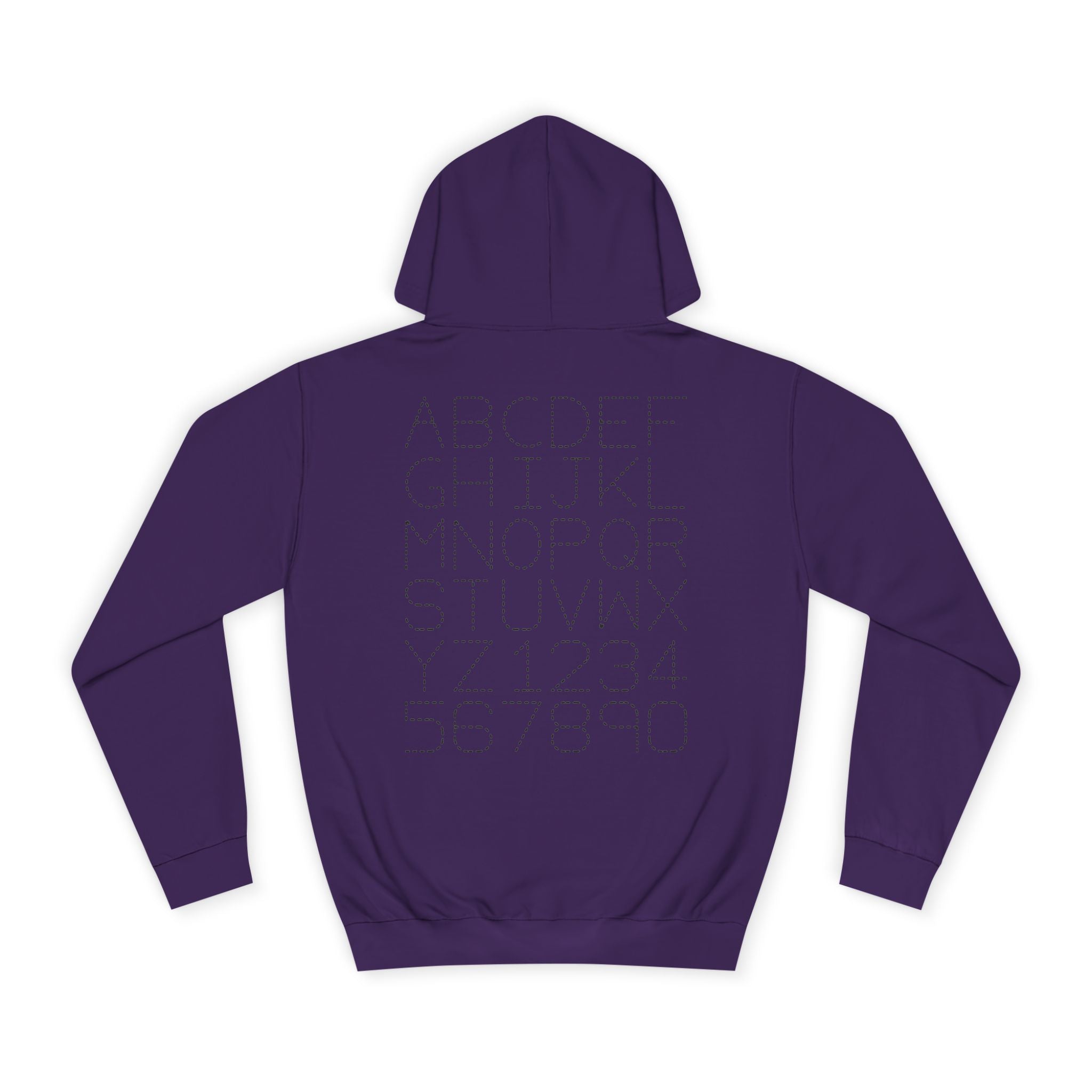 College Dotted Alphabet Hoodie | Campus Sweatshirt, Collegiate Style