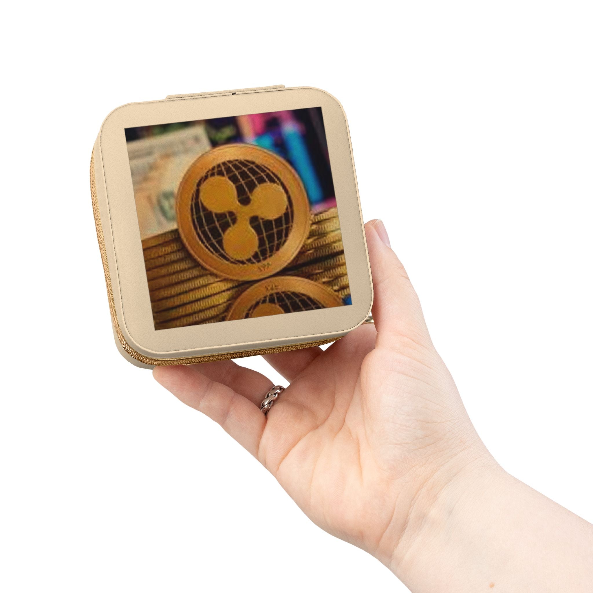 Ripple Coin Jewelry Travel Case | Compact Velvet Ring Earring Organizer