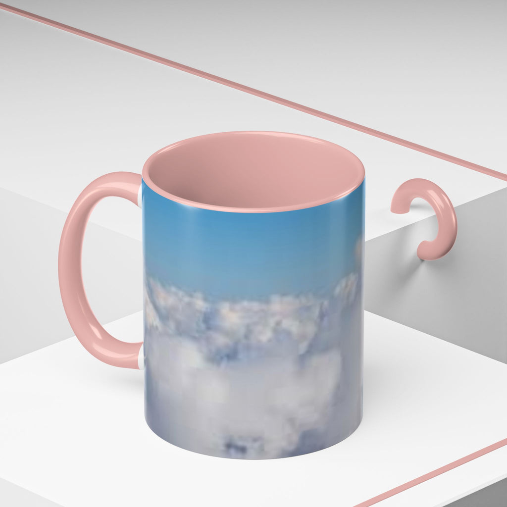 Blue Sky Clouds Accent Coffee Mug | 11oz 15oz