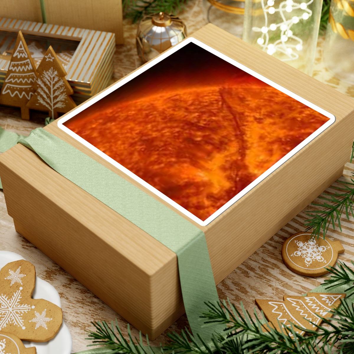 Solar Flare Sun Sticker | Kiss-Cut Vinyl Space Sunburst Decal
