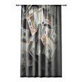 Falling Money Window Curtain | Cash Stack Curtain, Dollar Bill Sheer Panel